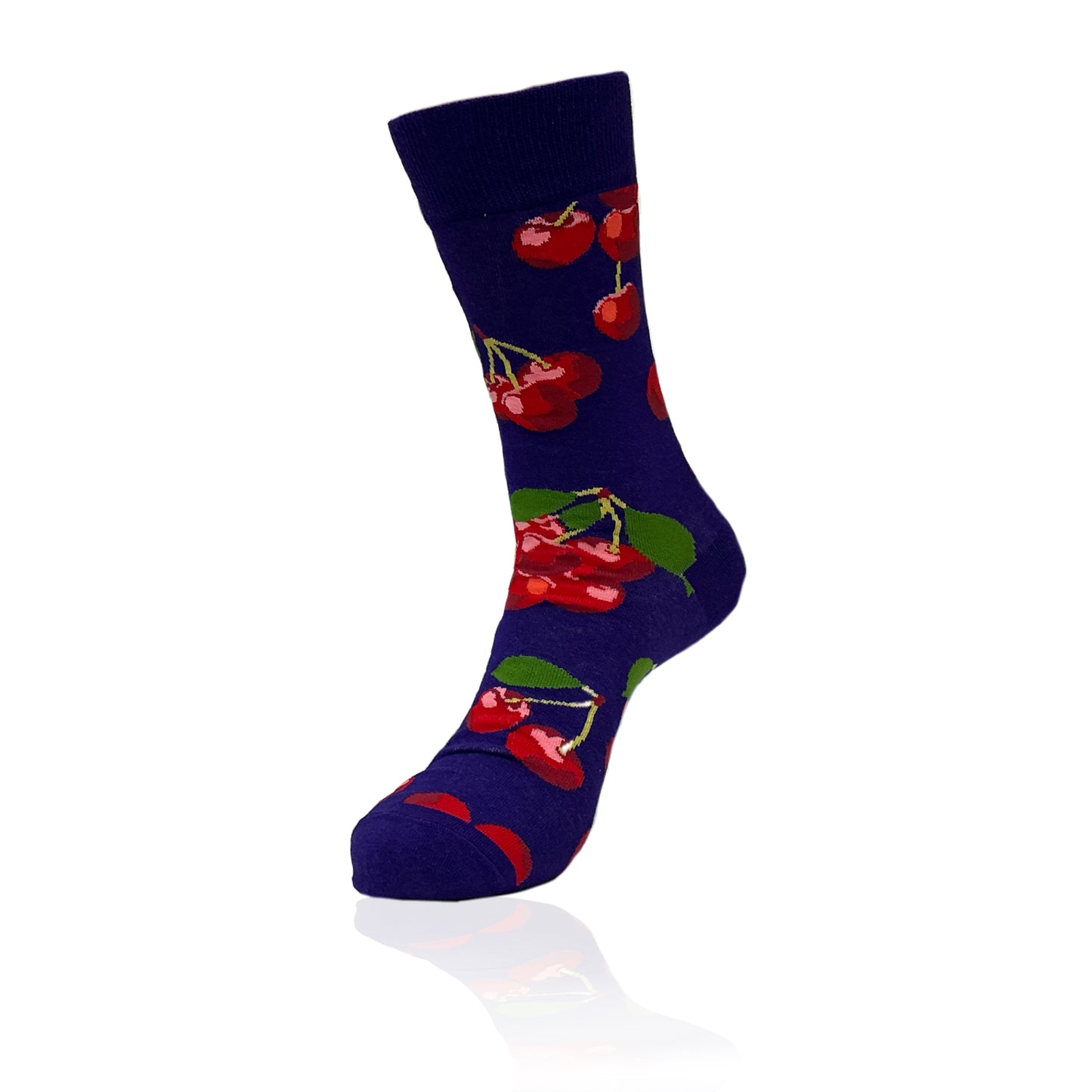 Cherry Pattern Patterned Sock from the Sock Panda (Adult Medium)