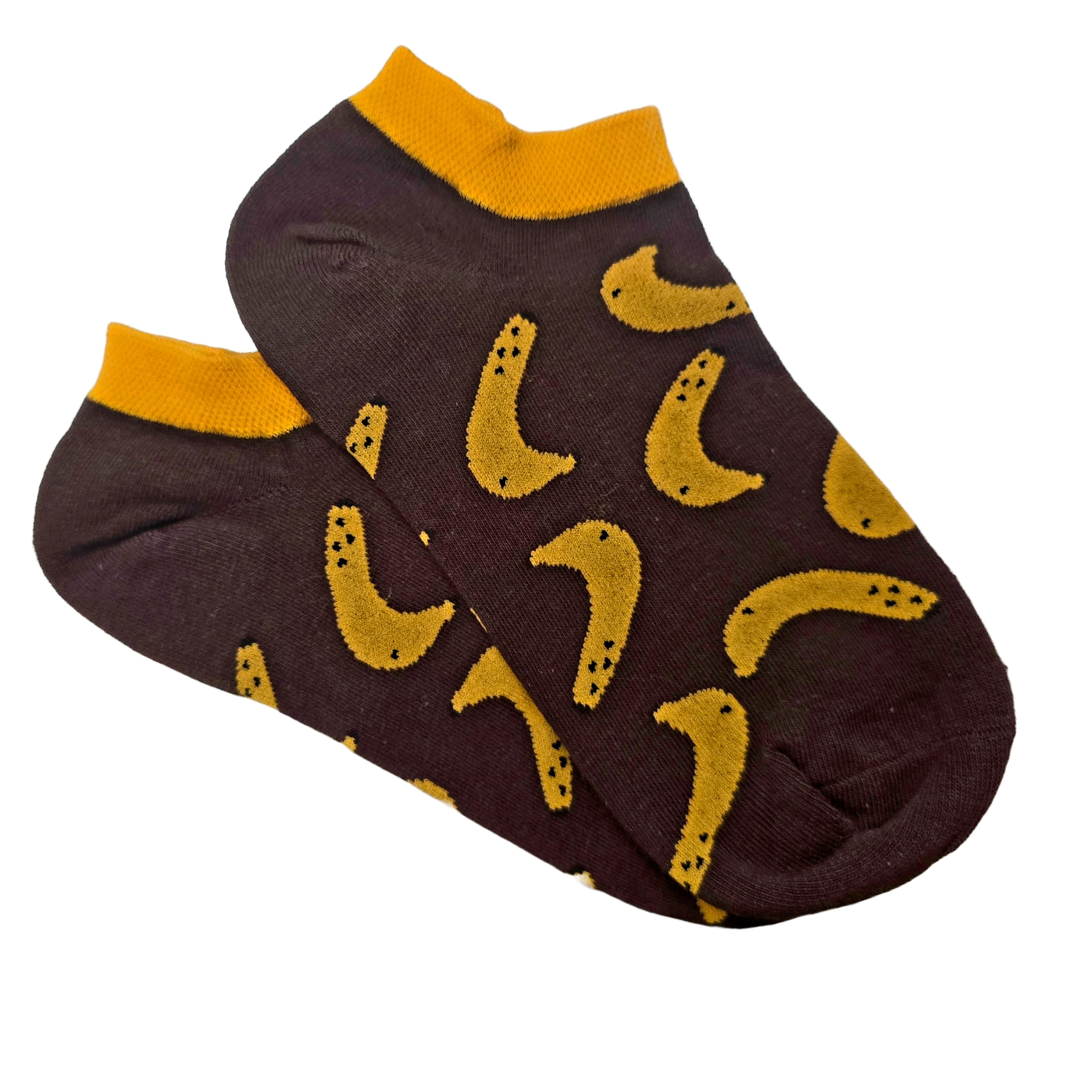 Brown Banana Ankle Socks from Sock Panda (Adult Medium - Women's Shoe Sizes 5-10)