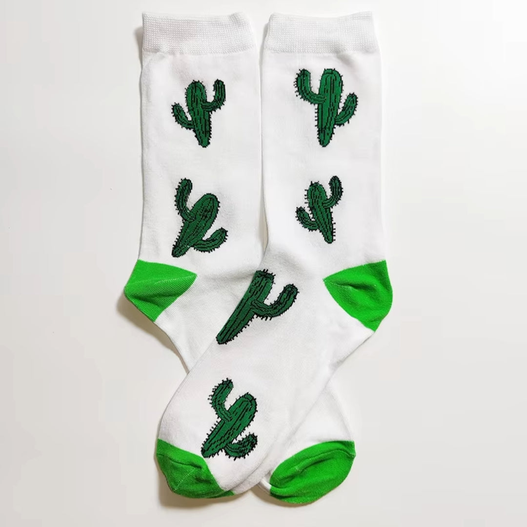 Cactus Pattern Socks from the Sock Panda (Adult Medium - Women's Shoe Sizes 5-10)