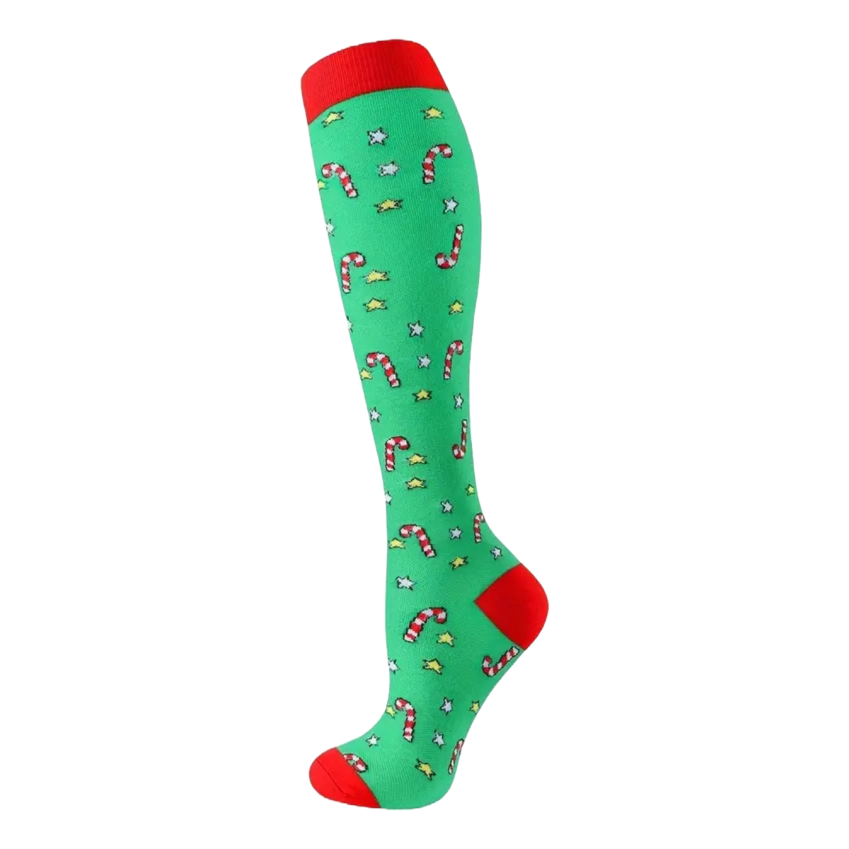 Candy Cane Pattern Knee High (Compression Socks) S/M