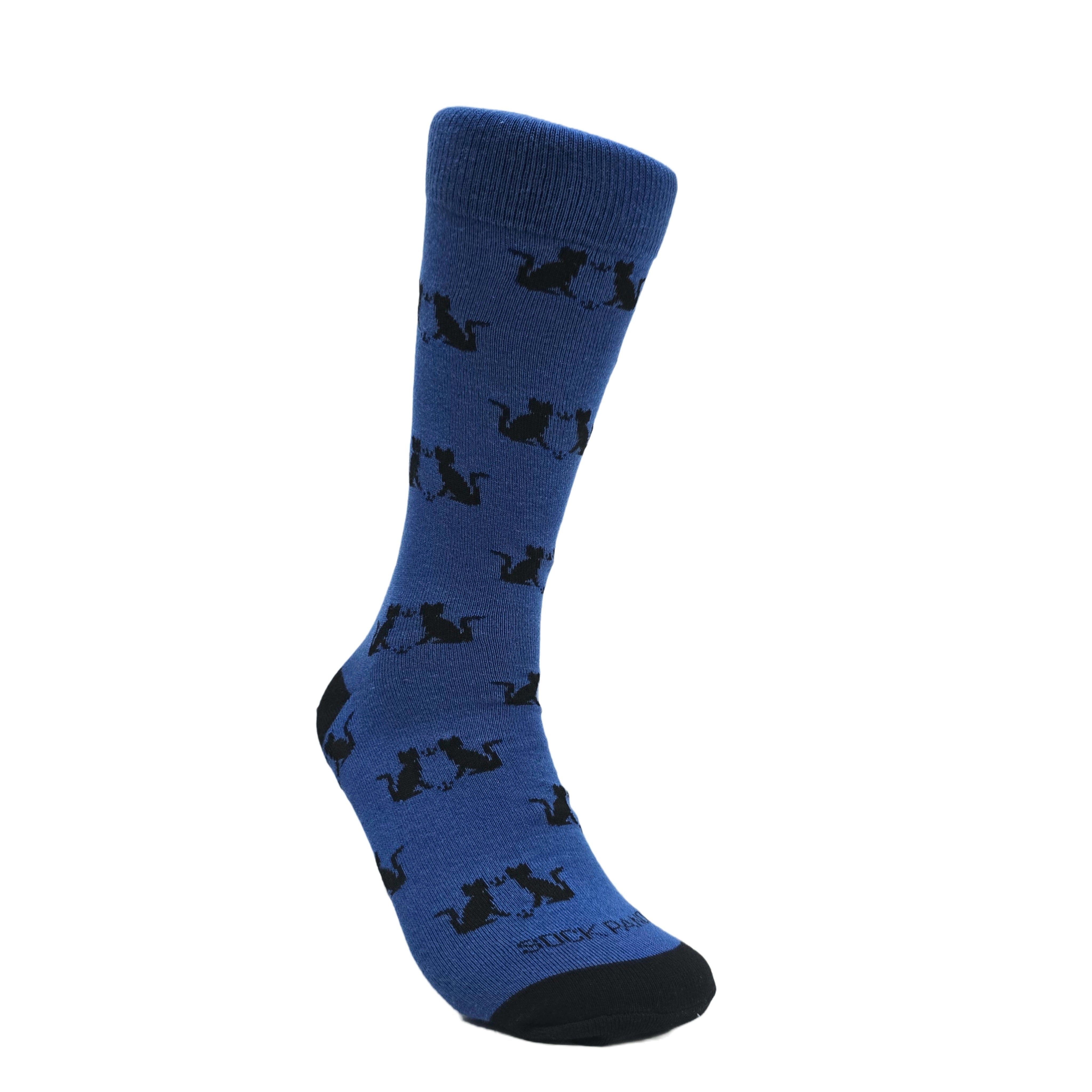 Cat Silhouette Pattern Socks from the Sock Panda (Adult Large - Men's Shoe Sizes 8-12)