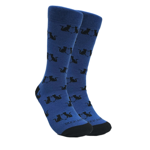 Cat Silhouette Pattern Socks from the Sock Panda (Adult Large - Men's Shoe Sizes 8-12)