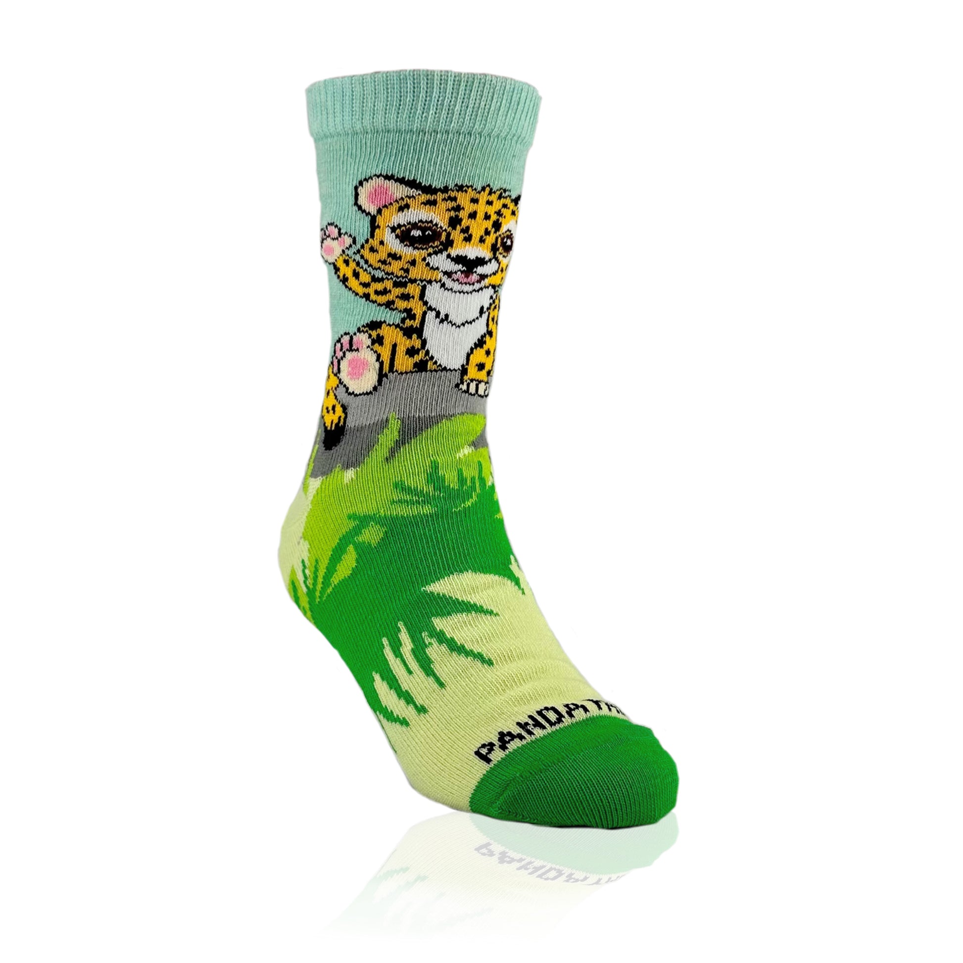 Waving Cheetah Socks from the Sock Panda (Ages 3-7)