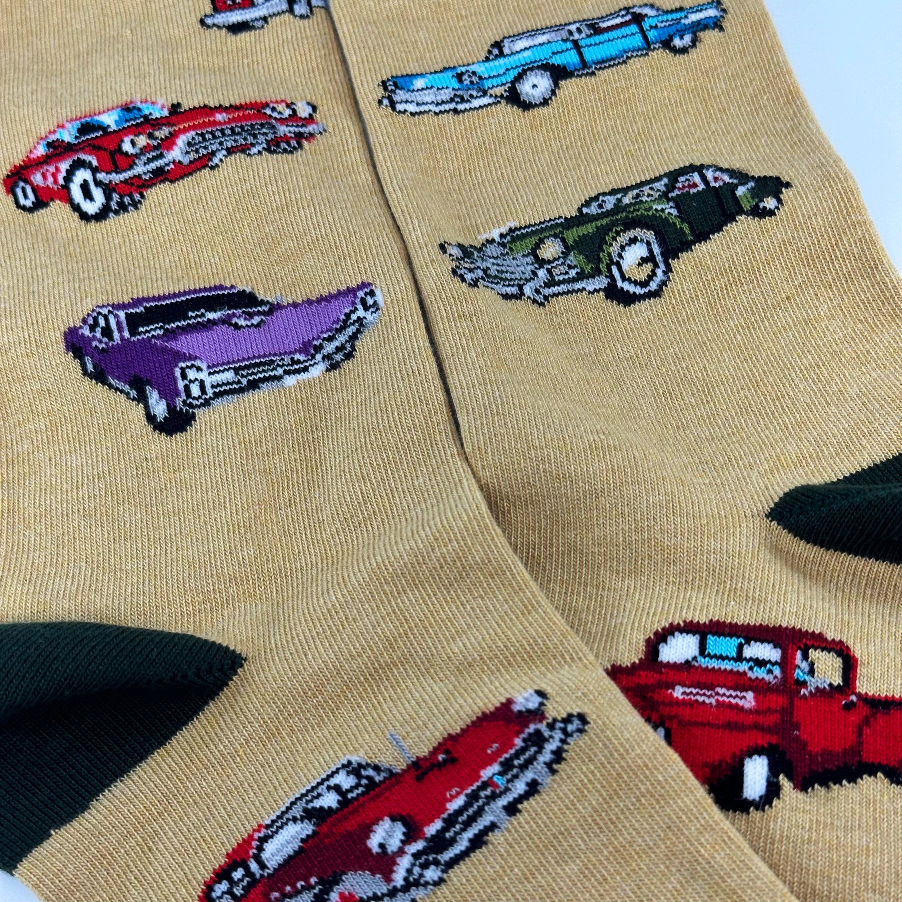 Classic Cars Socks from the Sock Panda (Adult Large - Men's Shoe Sizes 8-12)