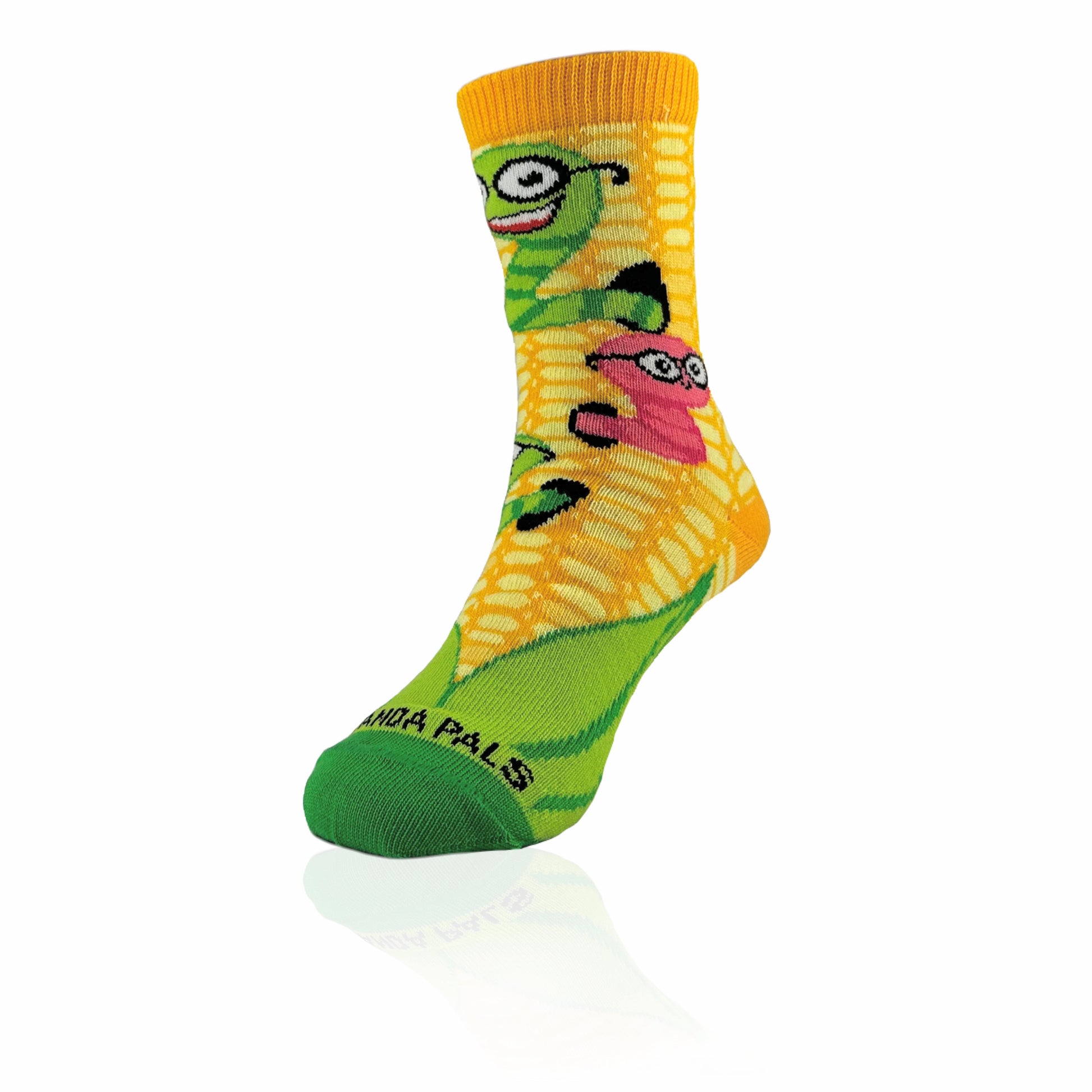 Corn Worm Socks from the Sock Panda (Ages 3-7)