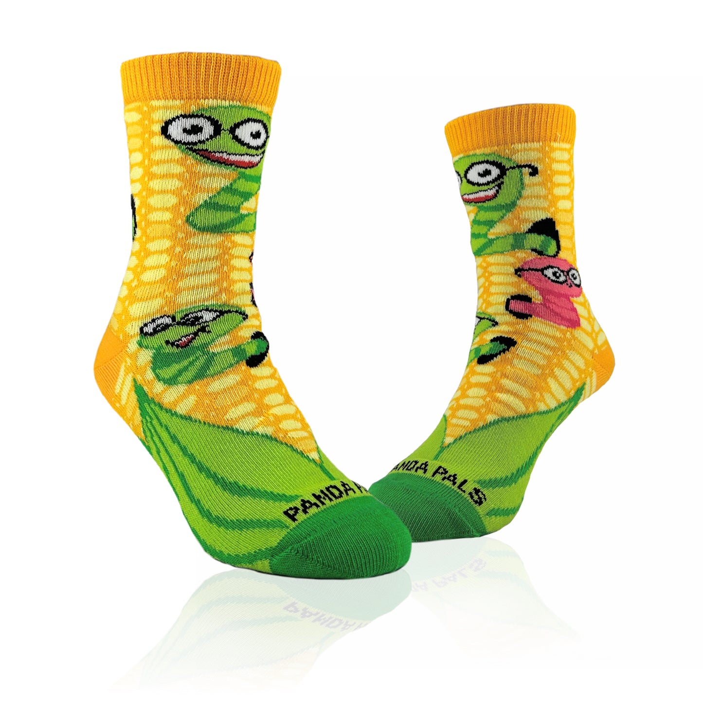 Corn Worm Socks from the Sock Panda (Ages 3-7)