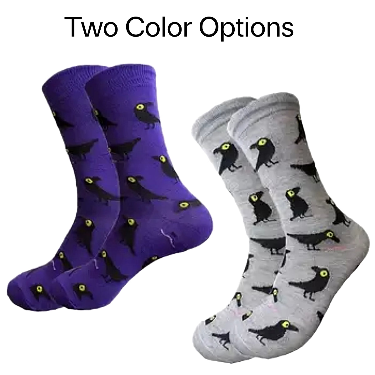 Crow Socks from the Sock Panda (Adult Medium - Women's Shoe Sizes 5-10)