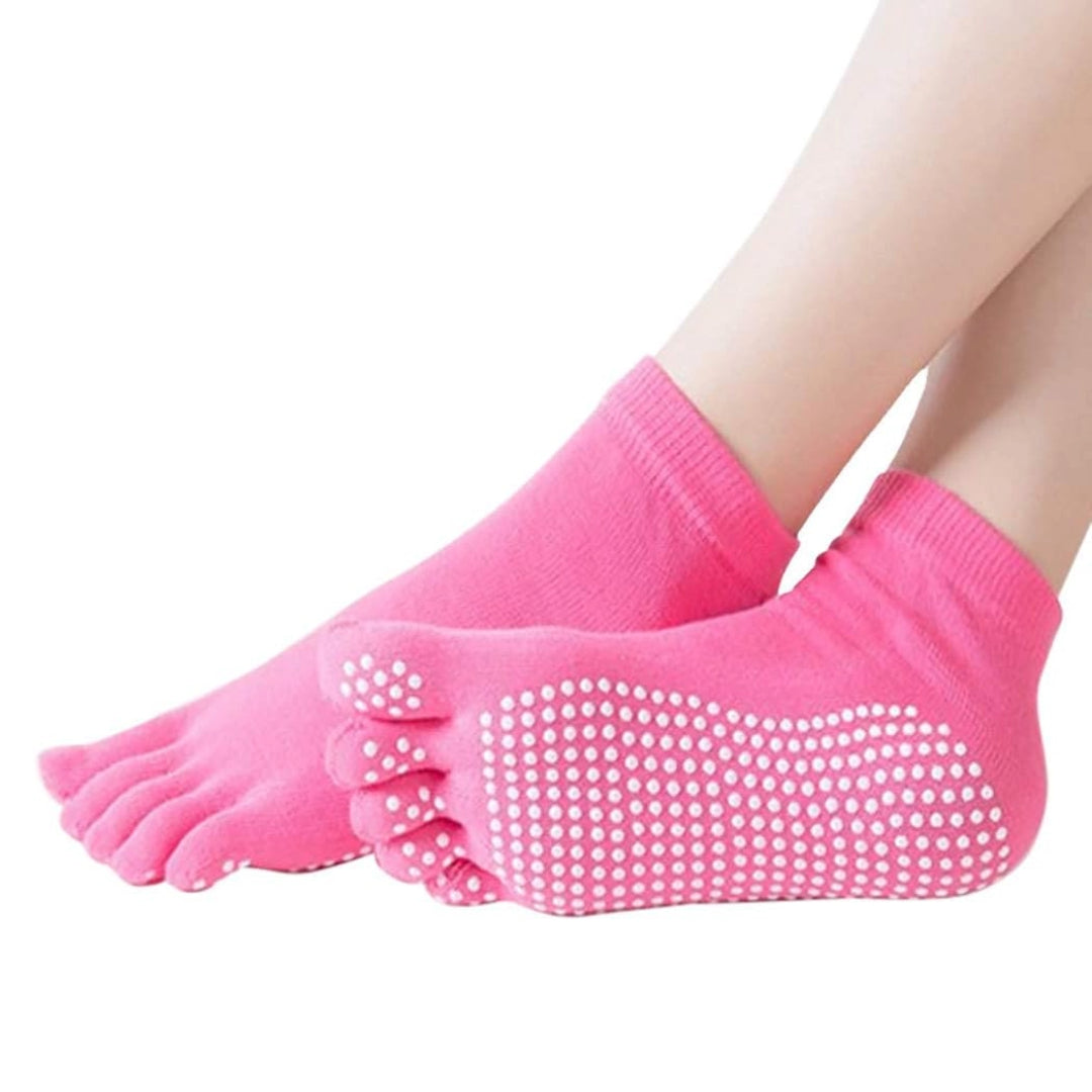 Solid Color Toe Socks (Adult Medium) Pink