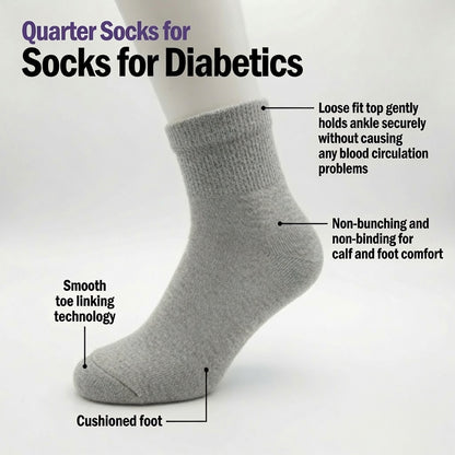 Diabetic Quarter Length Socks from the Sock Panda (3-Pack)