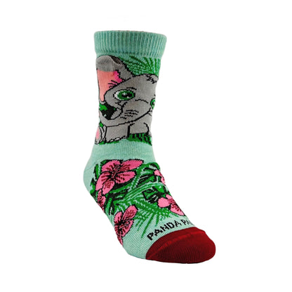 Elephant Sitting in Flowers Socks from the Sock Panda (Ages 3-7)