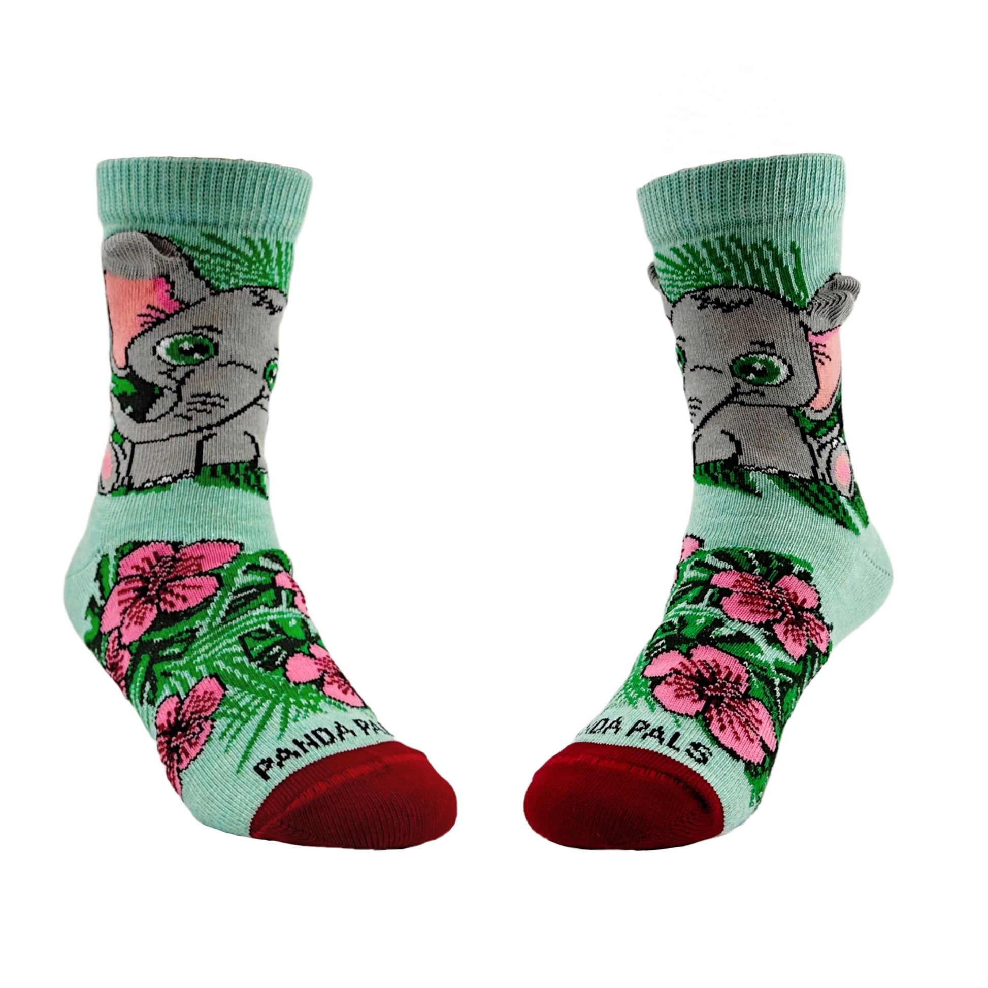 Elephant Sitting in Flowers Socks from the Sock Panda (Ages 3-7)