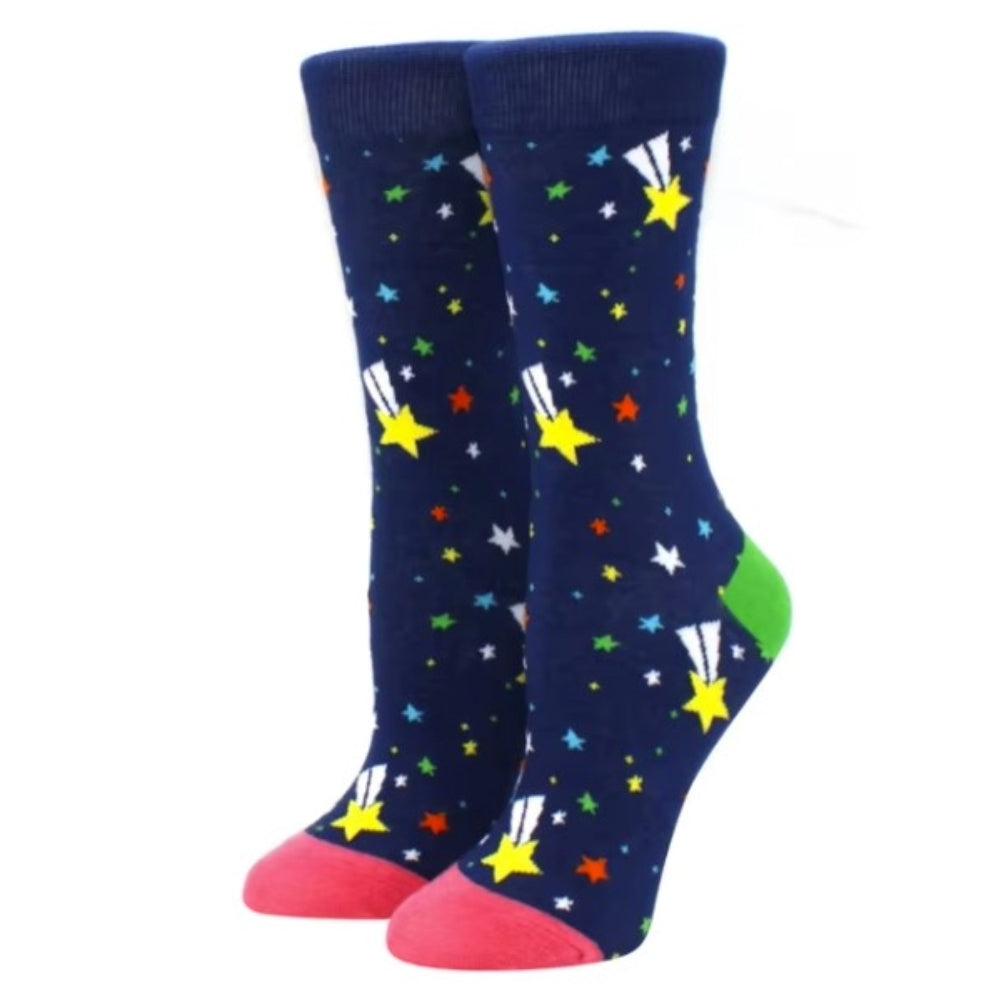 Falling Star Socks from the Sock Panda (Adult Medium)