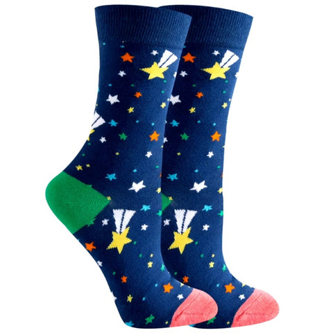 Falling Star Socks from the Sock Panda (Adult Medium)