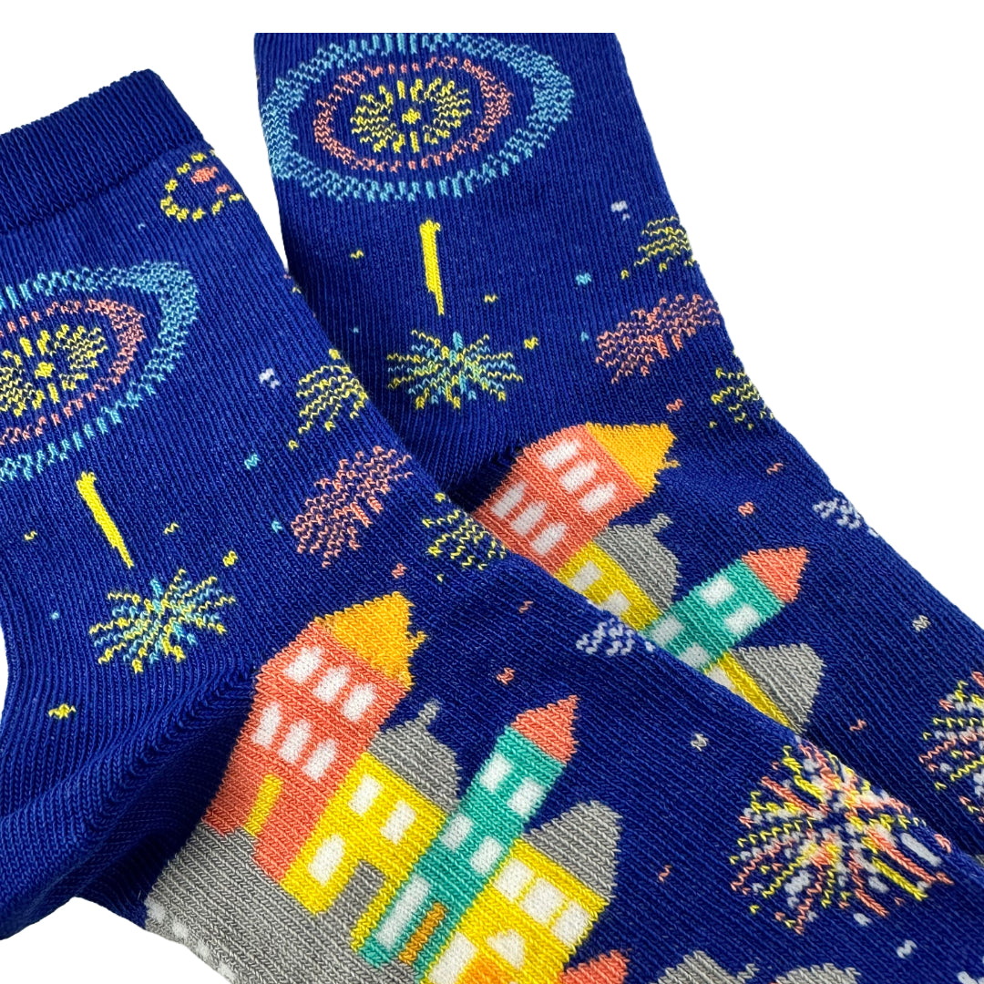 Fire Works Over the City Socks from the Sock Panda (Ages 3-7)