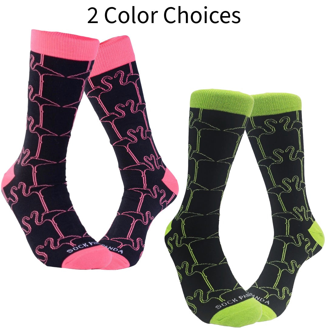 Stylish Flamingo Pattern Socks from the Sock Panda (Adult Large) Both