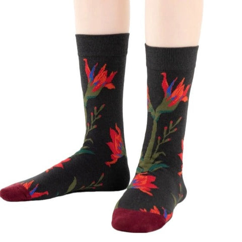 Gladiolus Flower Print Crew Socks from the Sock Panda (Adult Medium - Women's Shoe Sizes 5-10)