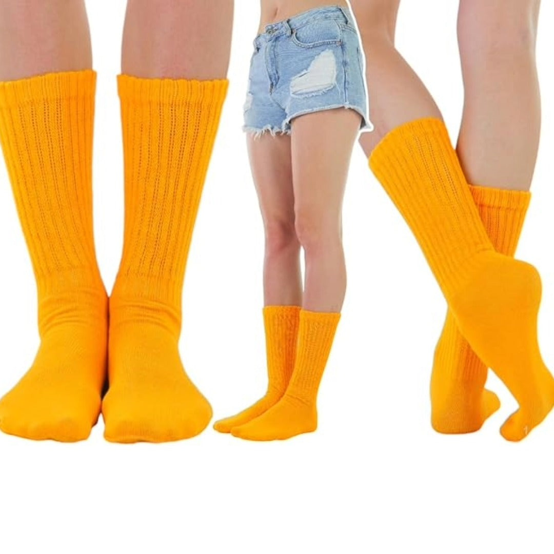 Gold Slouch Socks (Adult Medium - Women's Shoe Sizes 5-10)