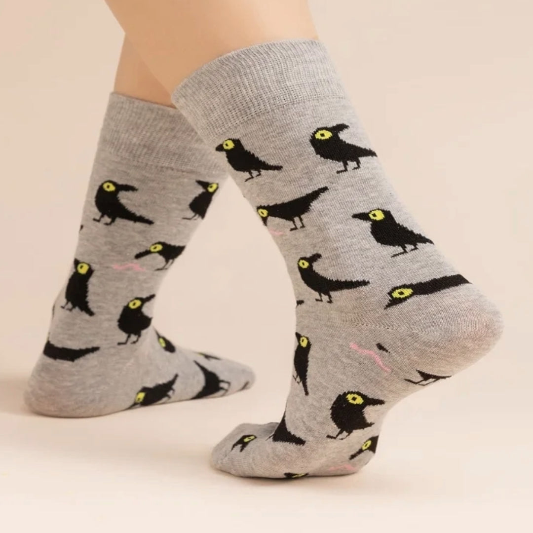 Crow Socks from the Sock Panda (Adult Medium - Women's Shoe Sizes 5-10)