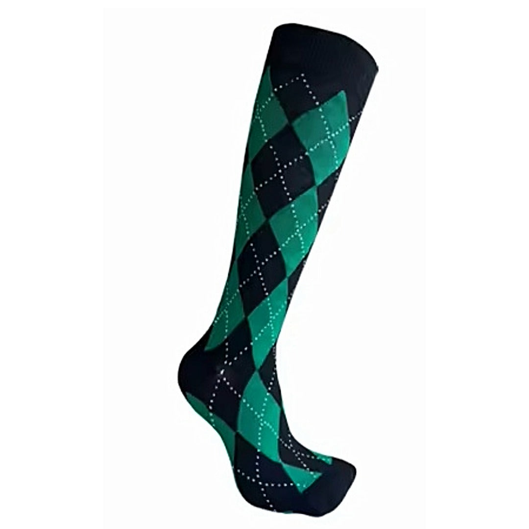 Black and White Argyle Socks from the Sock Panda (Knee High)
