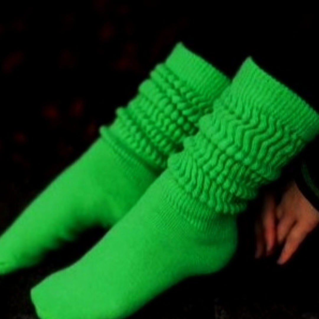 Kelly Green Slouch Socks (Adult Medium - Women's Shoe Sizes 5-10)