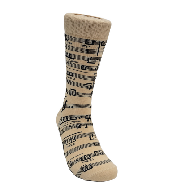 Music Note Pattern Socks from the Sock Panda (Adult Large)