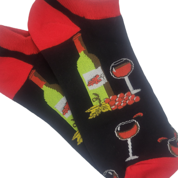 Wine Scene Ankle Socks (Adult Large)