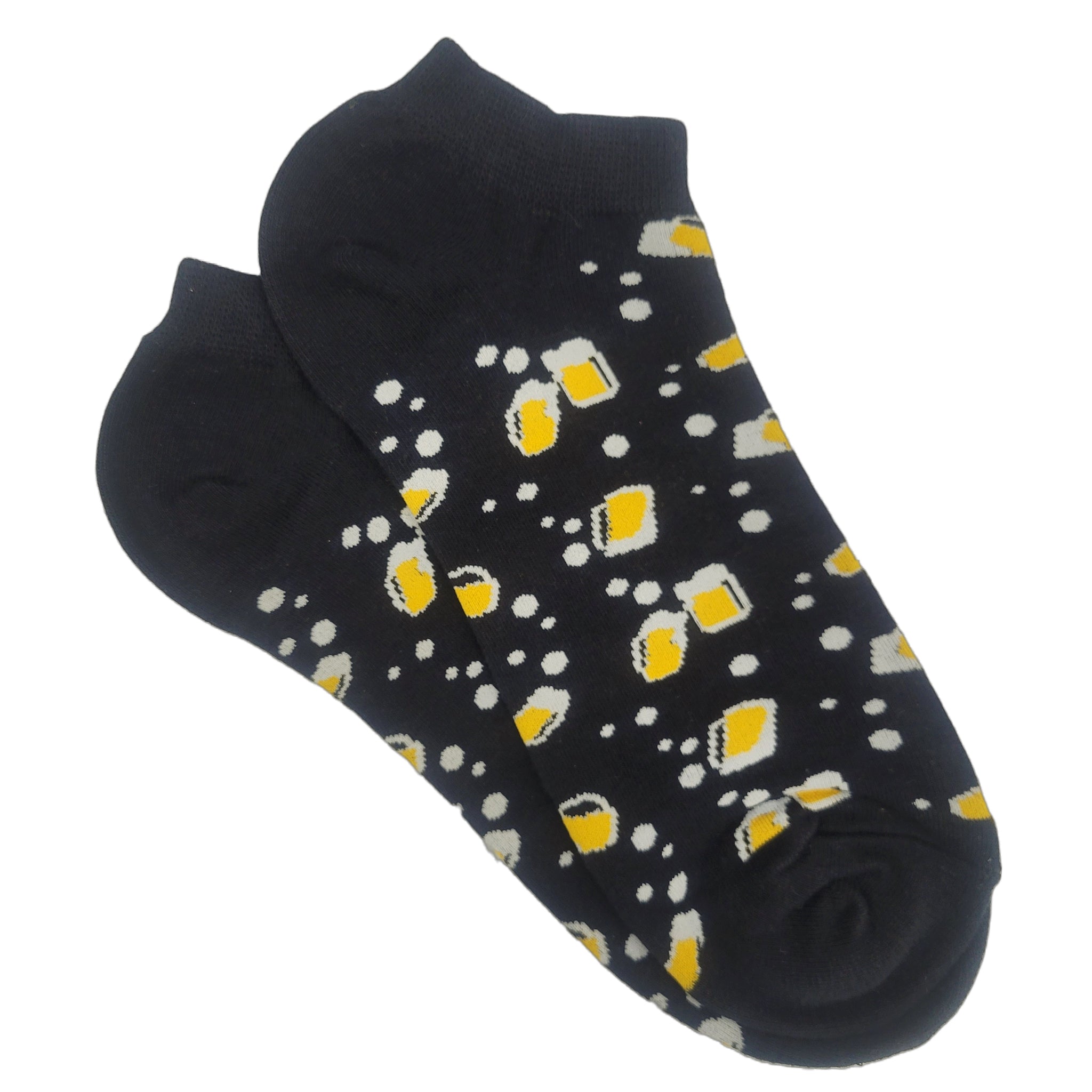 Beer Glasses Patterned Ankle Socks (Adult Large - Men's Shoe Sizes 8-12)