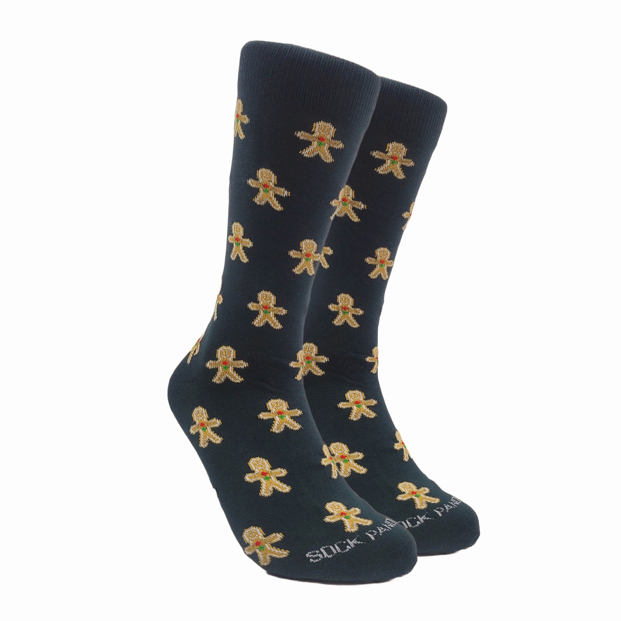 Gingerbread Man Patterned Socks from the Sock Panda (Adult Large - Men's Shoe Sizes 8-12)