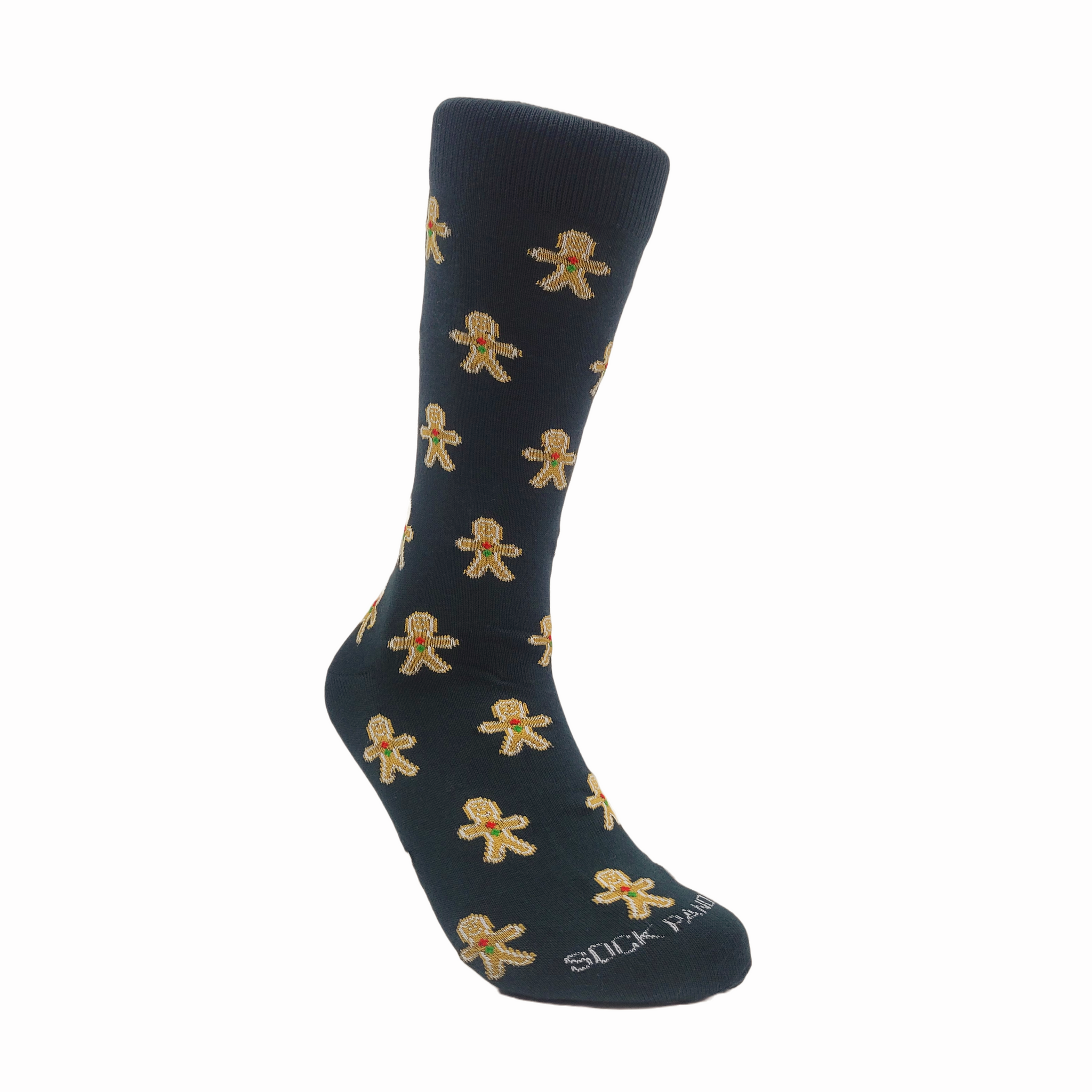 Gingerbread Man Patterned Socks from the Sock Panda (Adult Large - Men's Shoe Sizes 8-12)