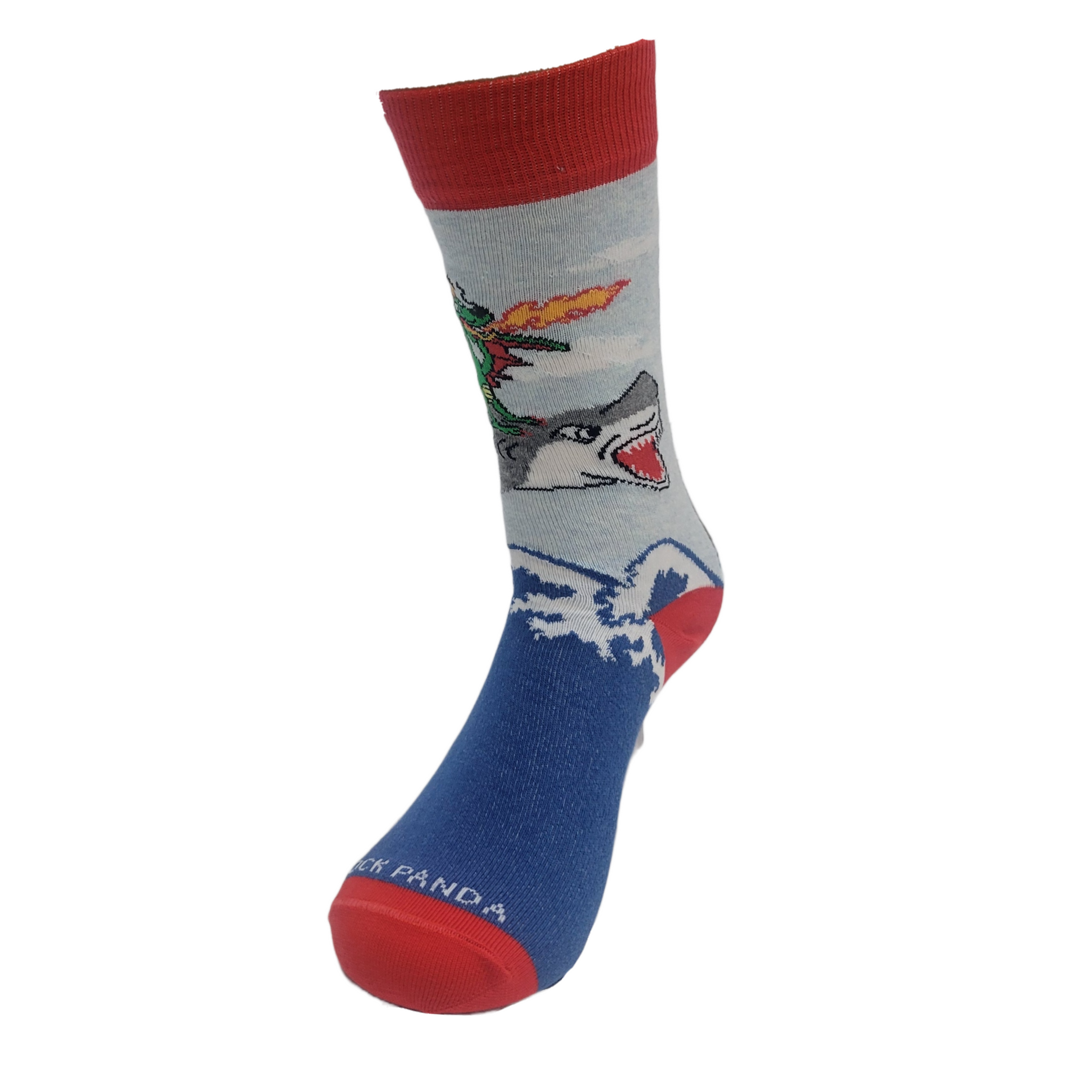 Dragon Riding a Shark Socks from the Sock Panda