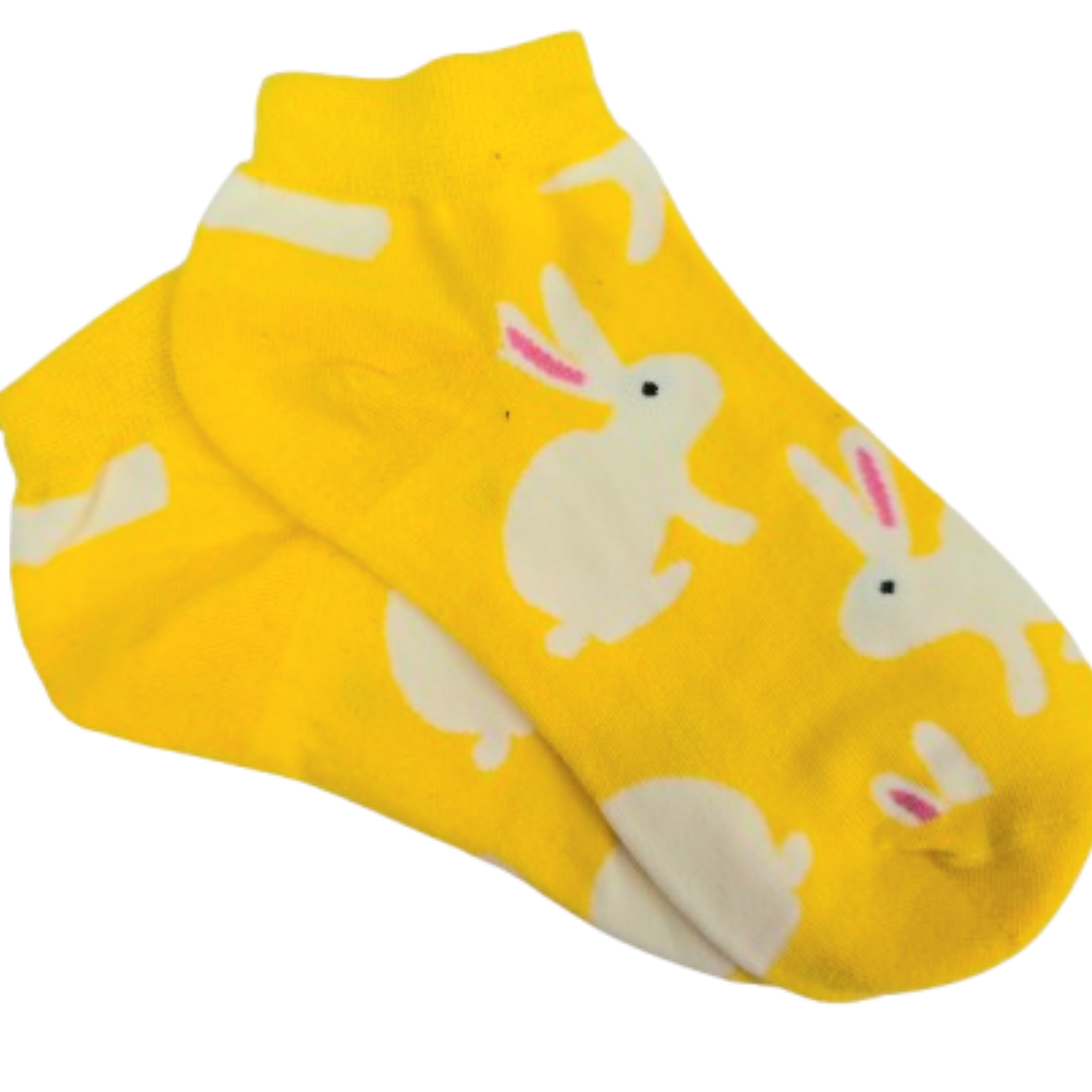 Yellow Bunny Socks (Adult Medium - Women's Shoe Sizes 5-10)