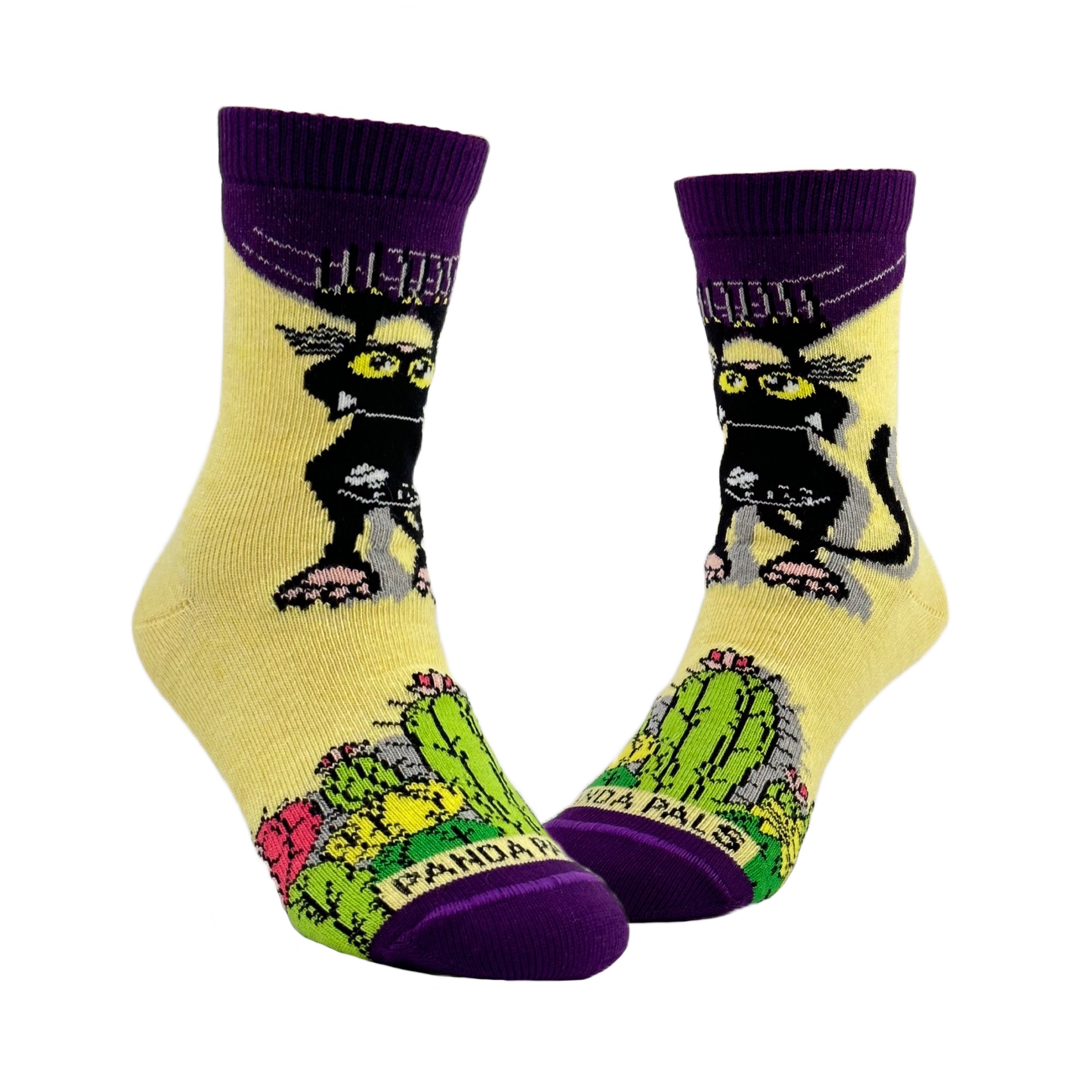 Cactus Cat Socks from the Sock Panda (Ages 3-7)