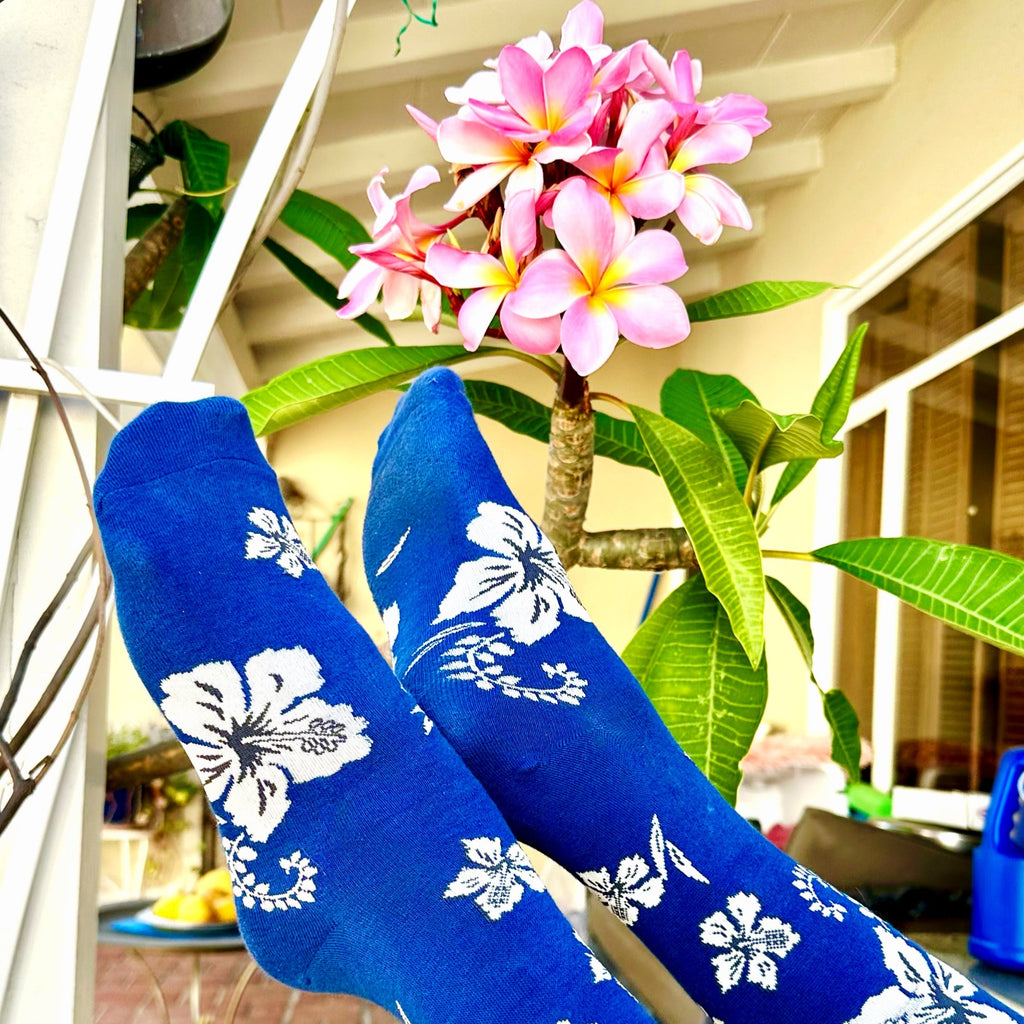 Aloha Hawaiian Floral Hibiscus Pattern Socks