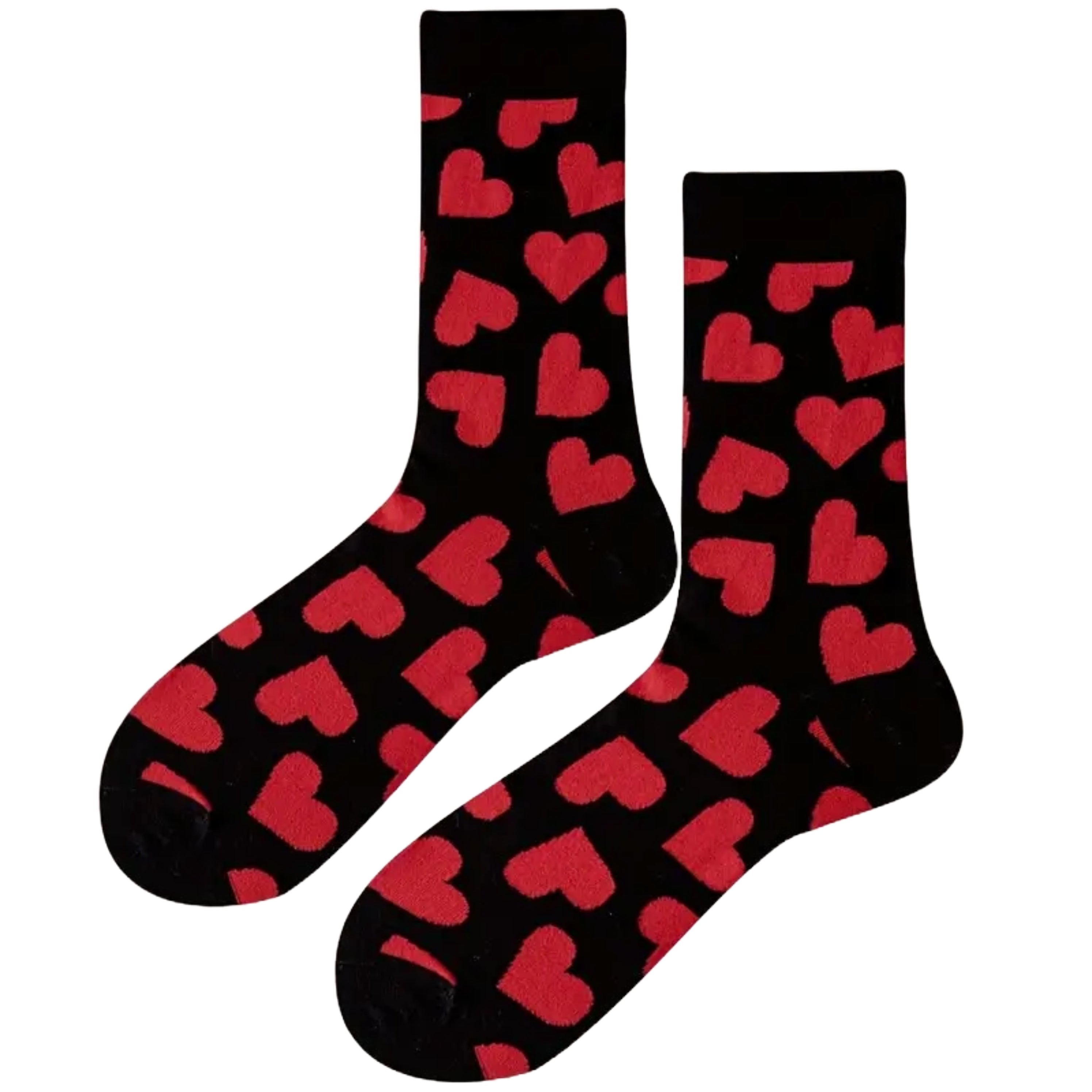 Red Heart Patterned Socks from the Sock Panda (Adult Large)