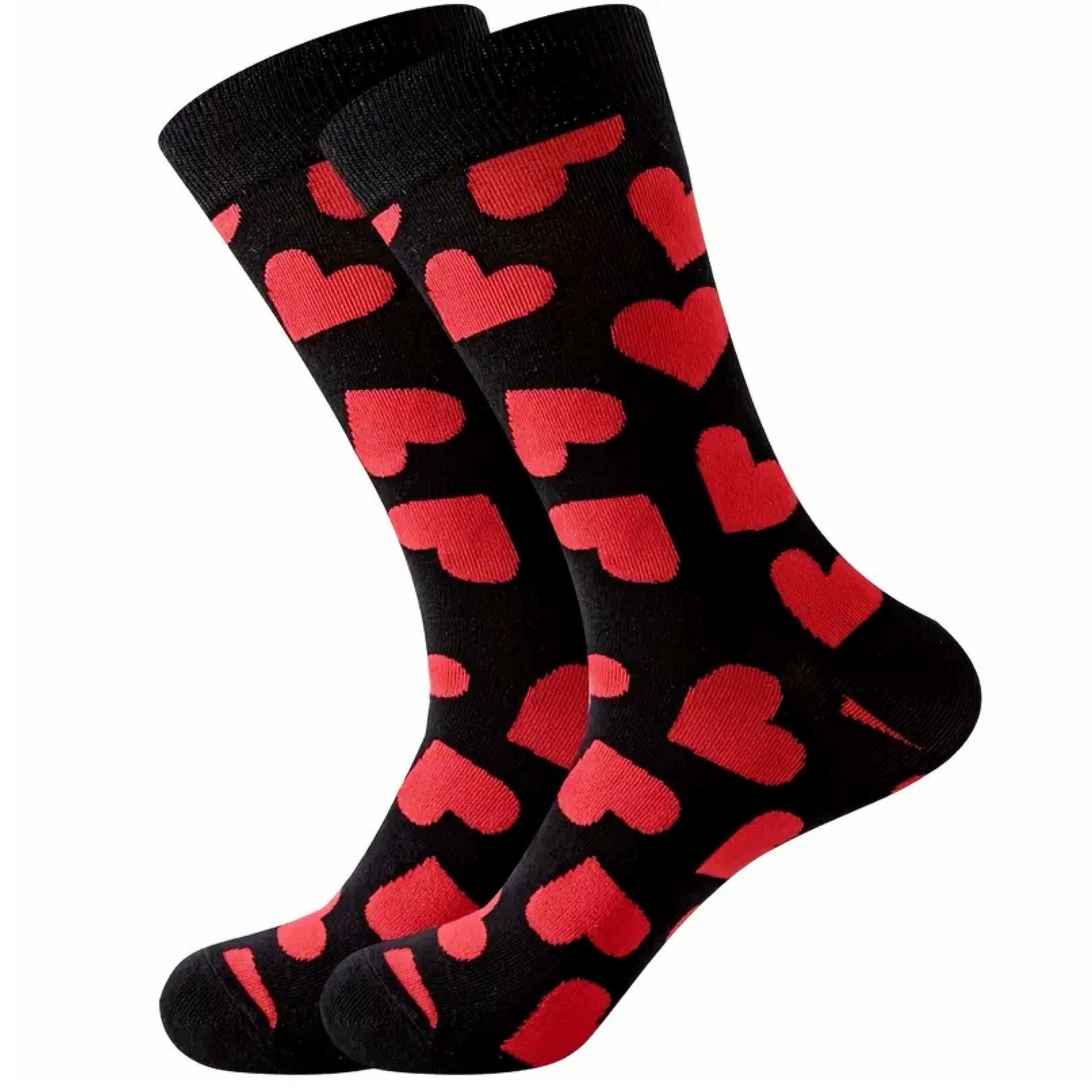 Red Heart Patterned Socks from the Sock Panda (Adult Large)