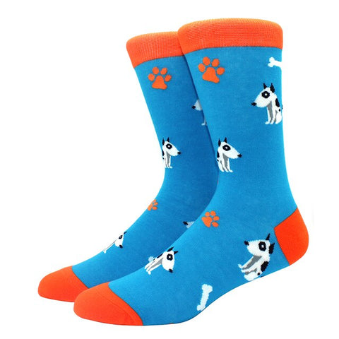 Dog with Bones & Paw Prints from the Sock Panda (Adult Medium - Women's Shoe Sizes 5-10)