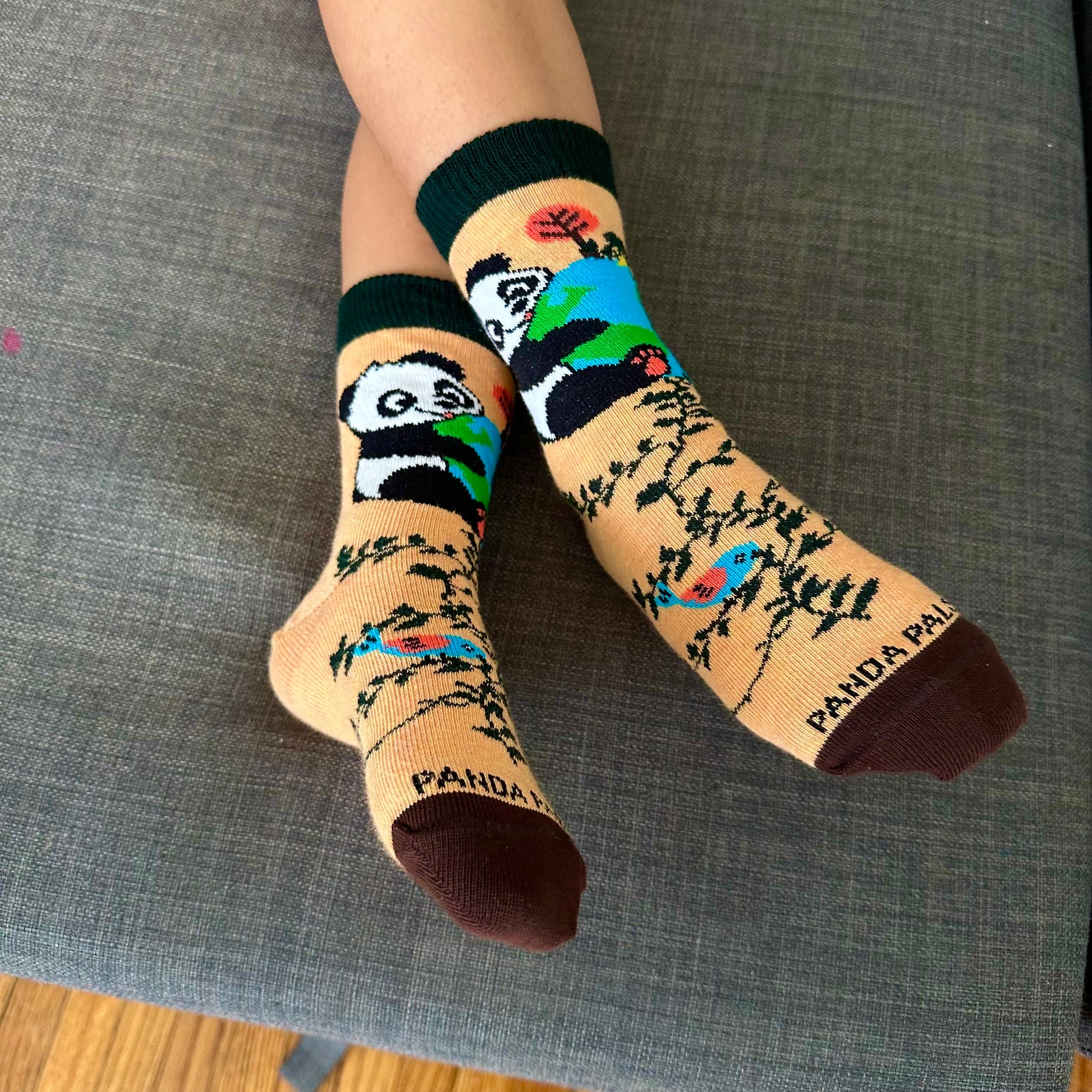 Panda Hugging Earth Socks from the Sock Panda (Ages 3-7)