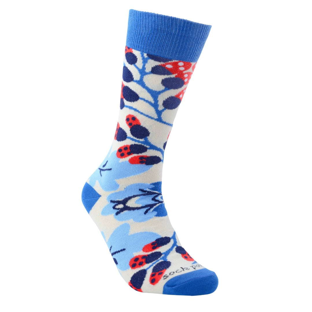 Abstract Ladybug in the Flowers Socks (Adult Medium)