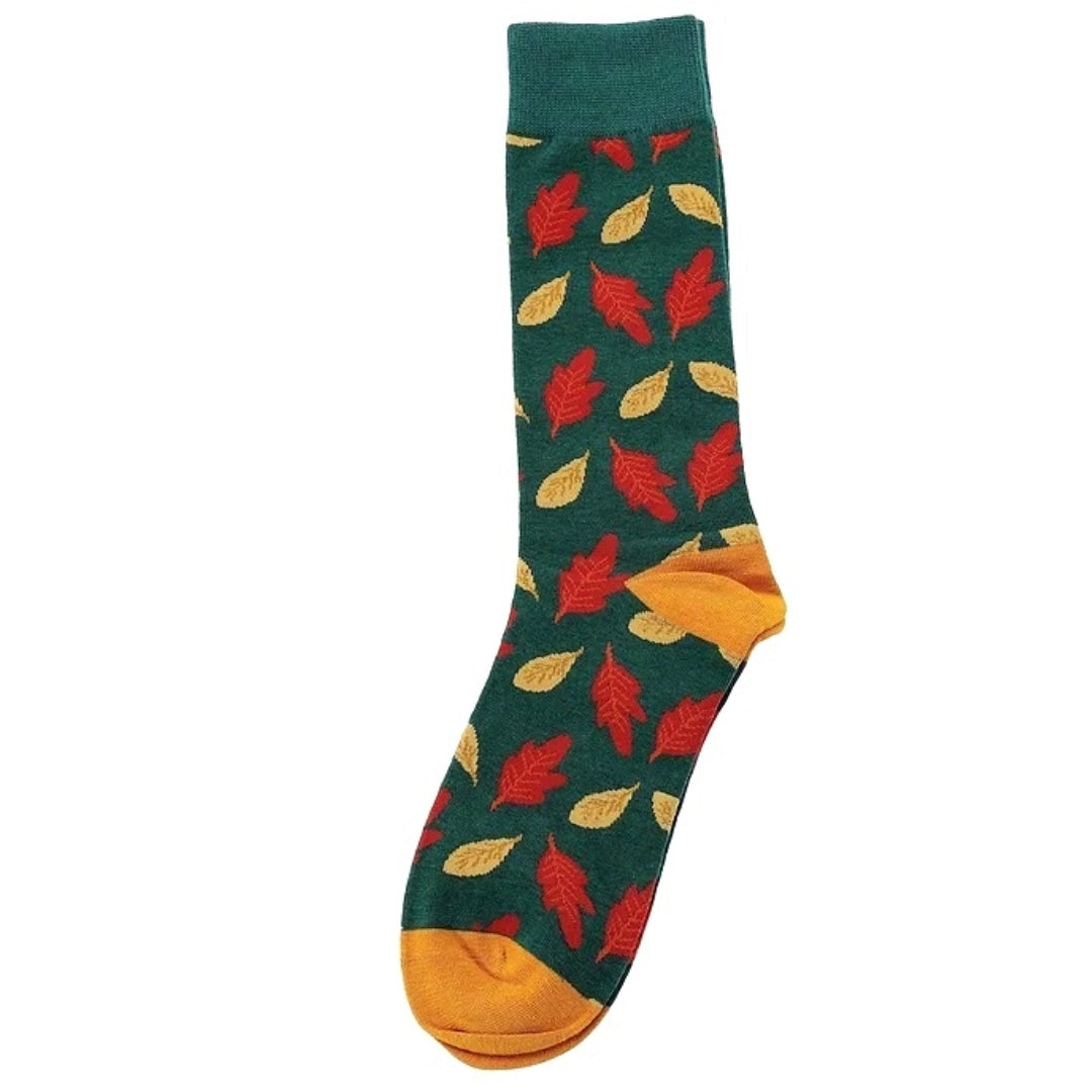 Leaf Socks from the Sock Panda (Adult Large - Men's Shoe Sizes 8-12)