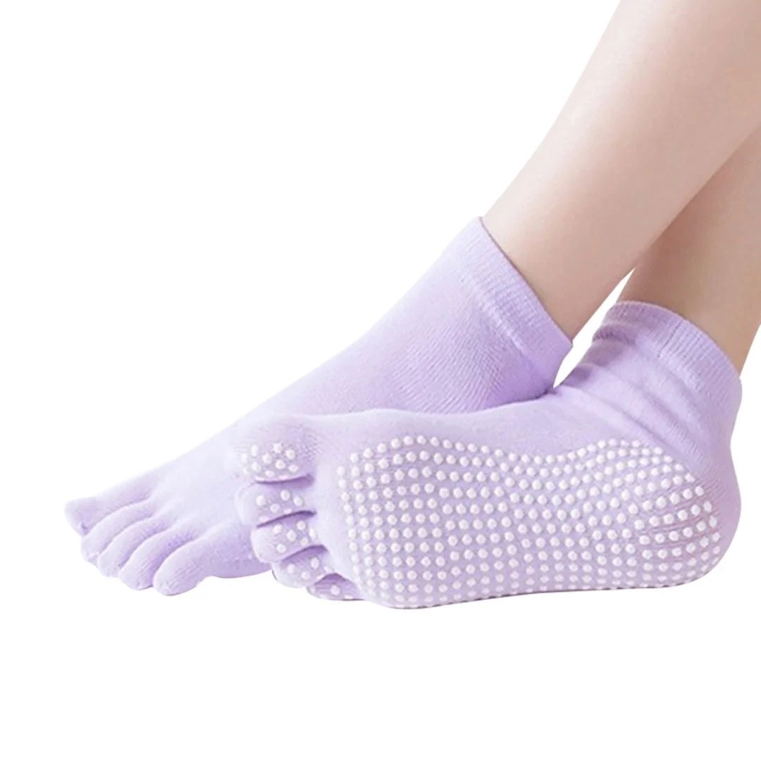 Solid Color Toe Socks (Adult Medium) lilac