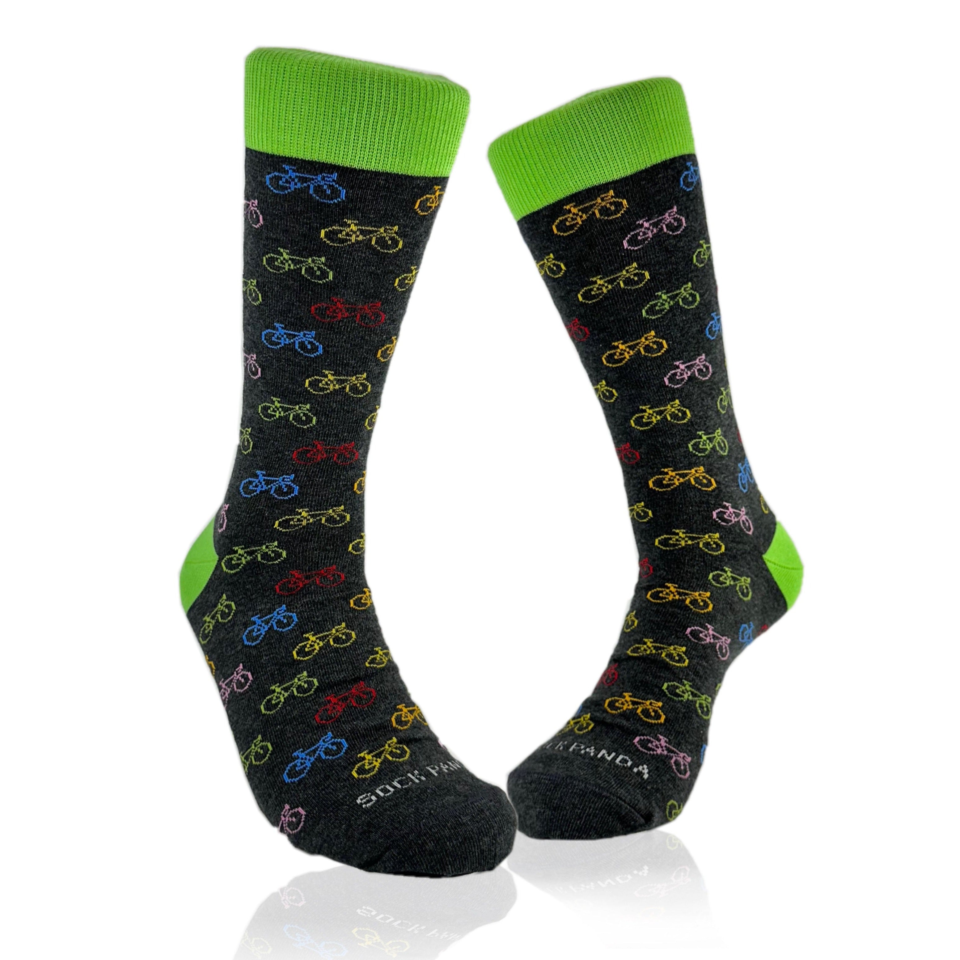 Colorful Bicycle Pattern Socks from the Sock Panda (Adult Large)