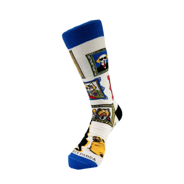 Wall Art Museum Dogs and Cats Socks (Adult Large)
