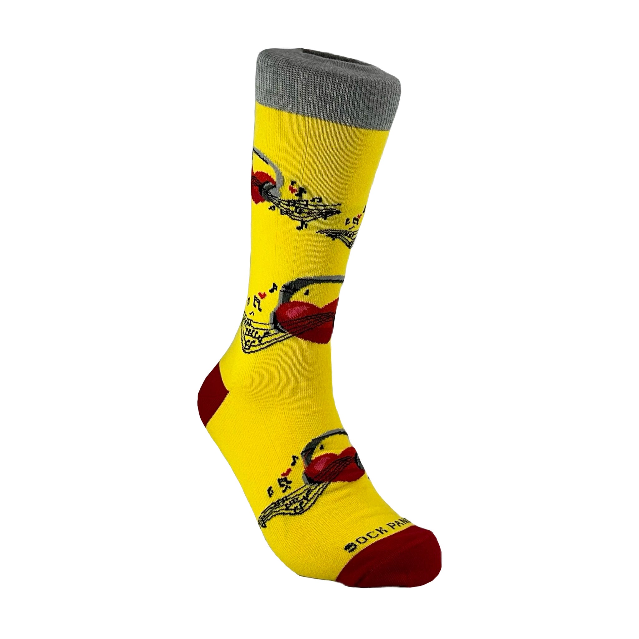 Musical Heartbeat Socks from the Sock Panda (Adult Large - Men's Shoe Sizes 8-12)