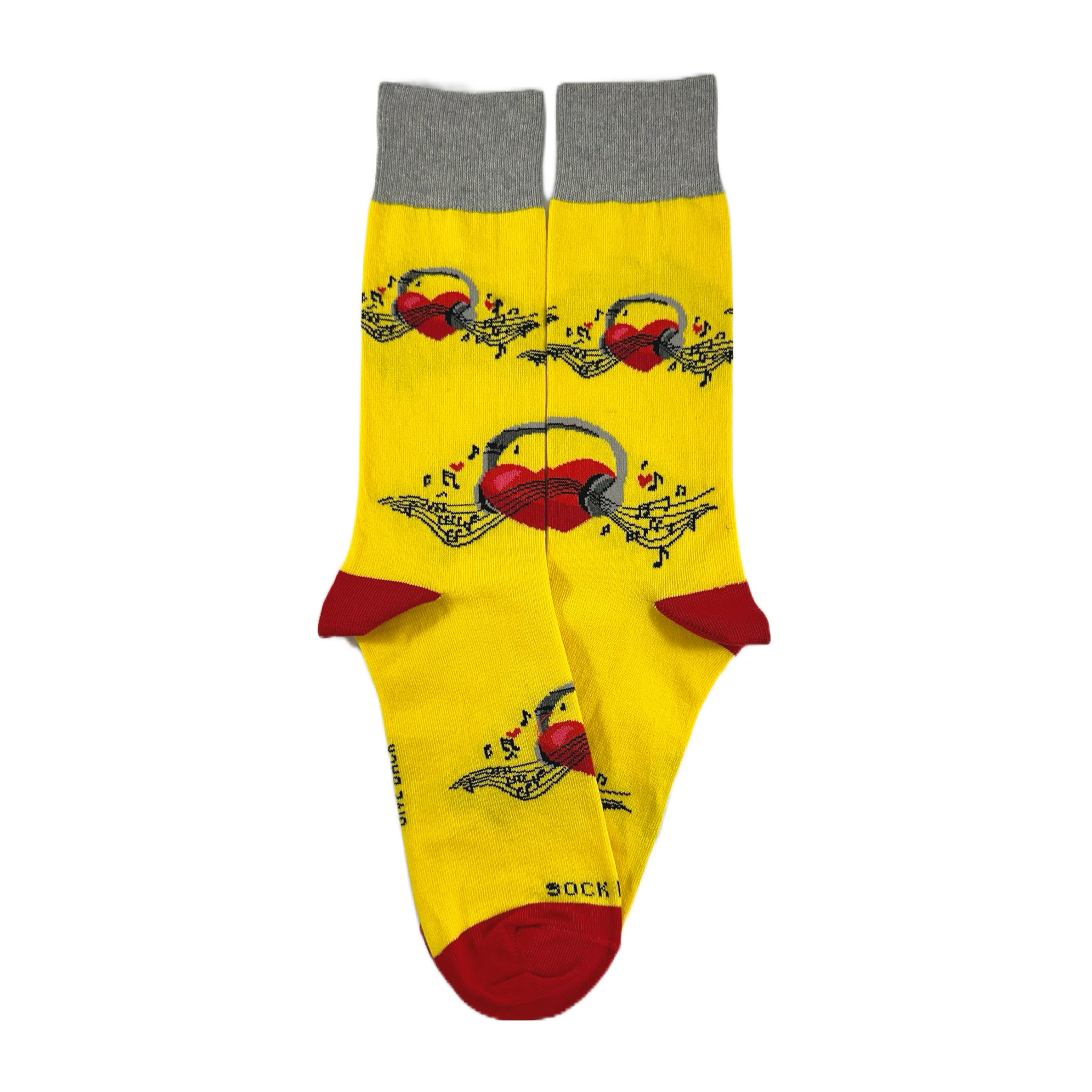 Musical Heartbeat Socks from the Sock Panda (Adult Large - Men's Shoe Sizes 8-12)