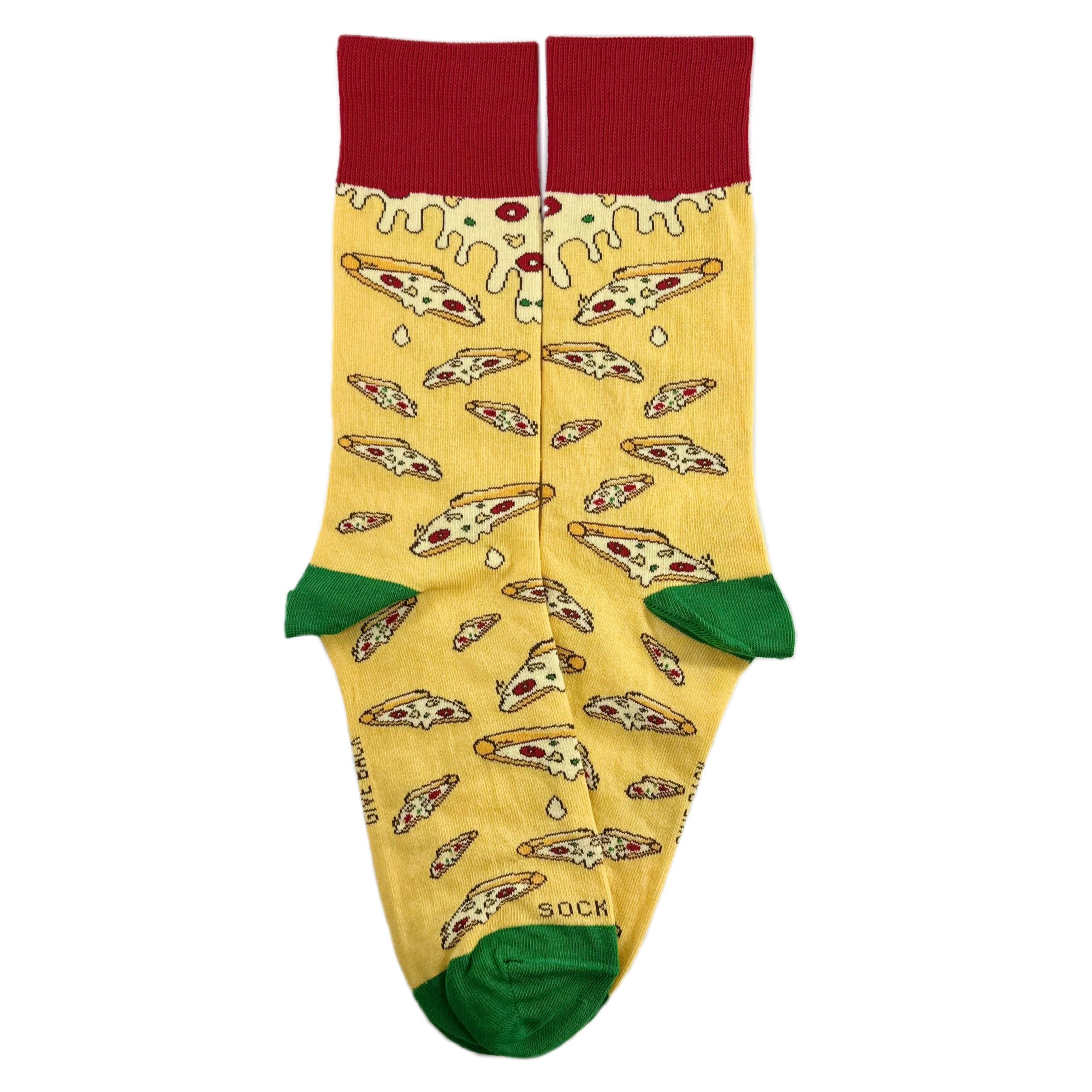 Cheesy Pizza Pattern Socks from the Sock Panda (Adult Large)