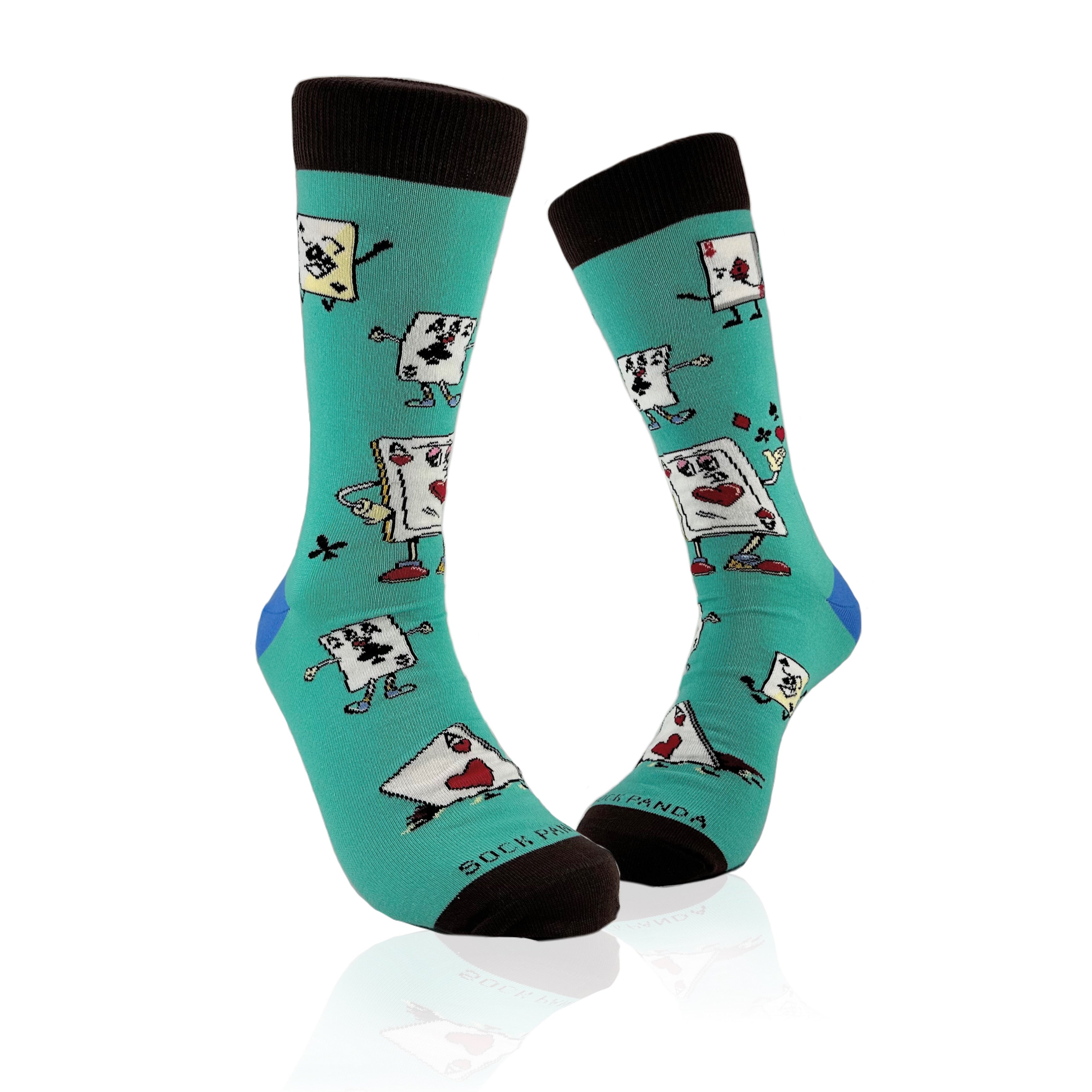 Ace of Hearts Playing Cards Socks from the Sock Panda (Adult Large)