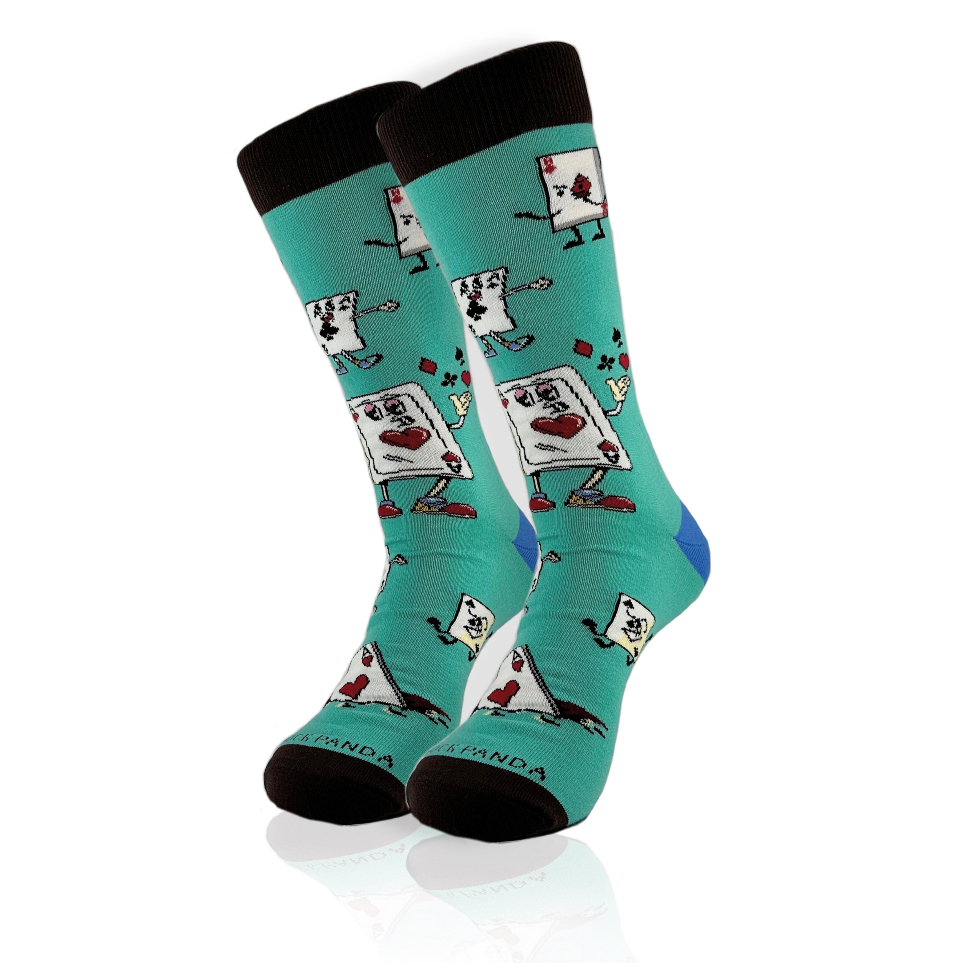 Ace of Hearts Playing Cards Socks from the Sock Panda (Adult Large)