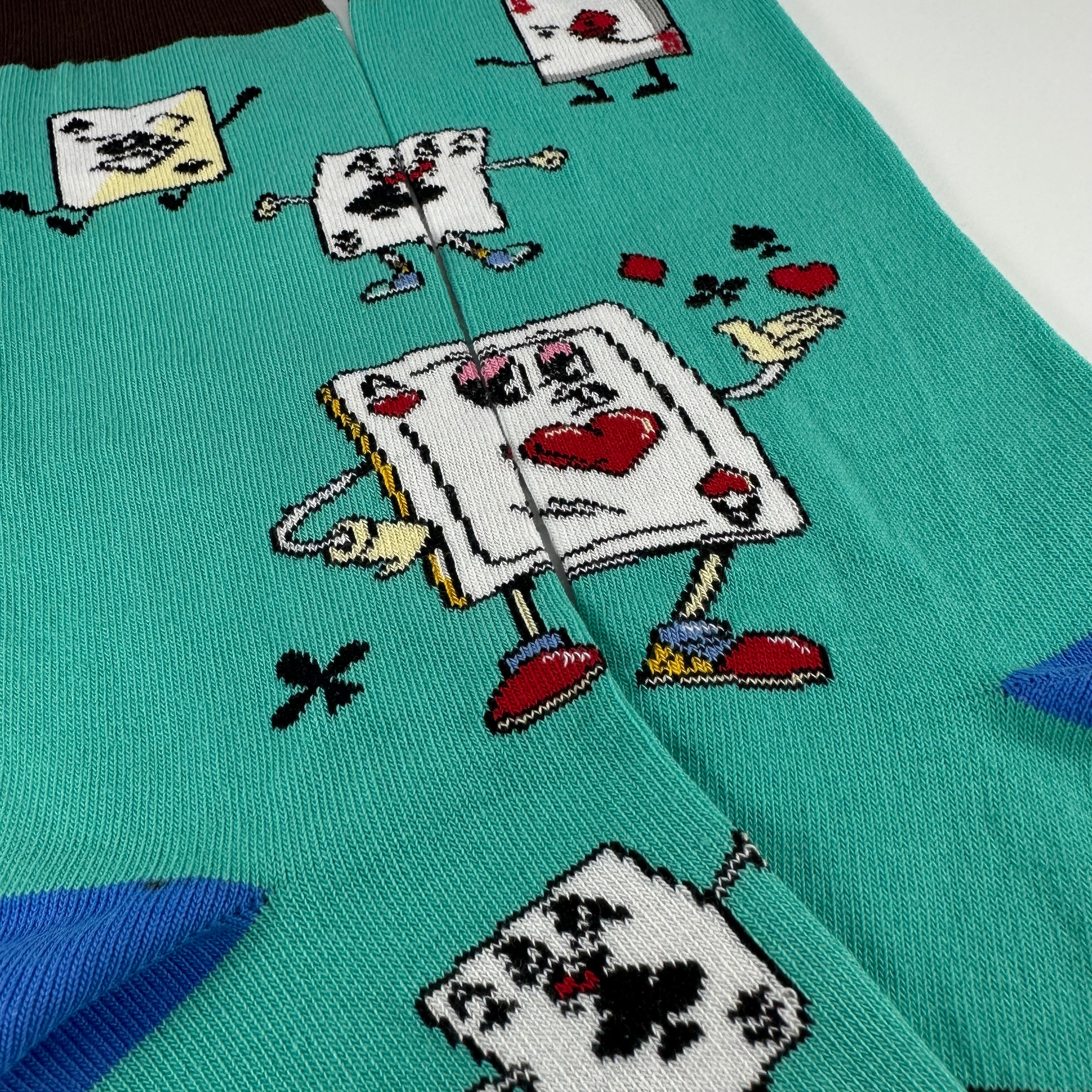 Ace of Hearts Playing Cards Socks from the Sock Panda (Adult Large)