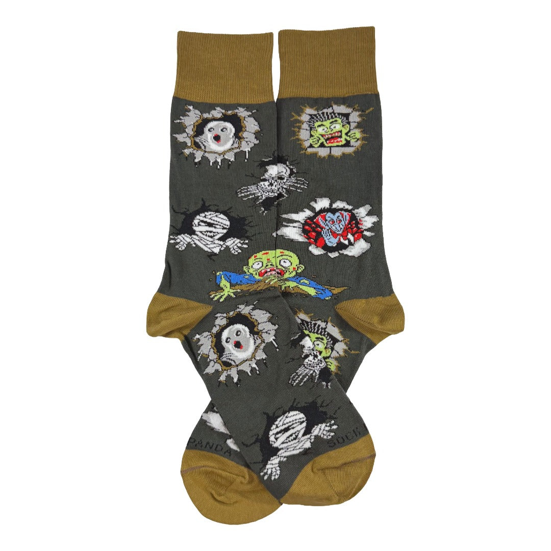 Peeking Monster Socks from the Sock Panda (Adult Large - Men's Shoe Sizes 8-12)