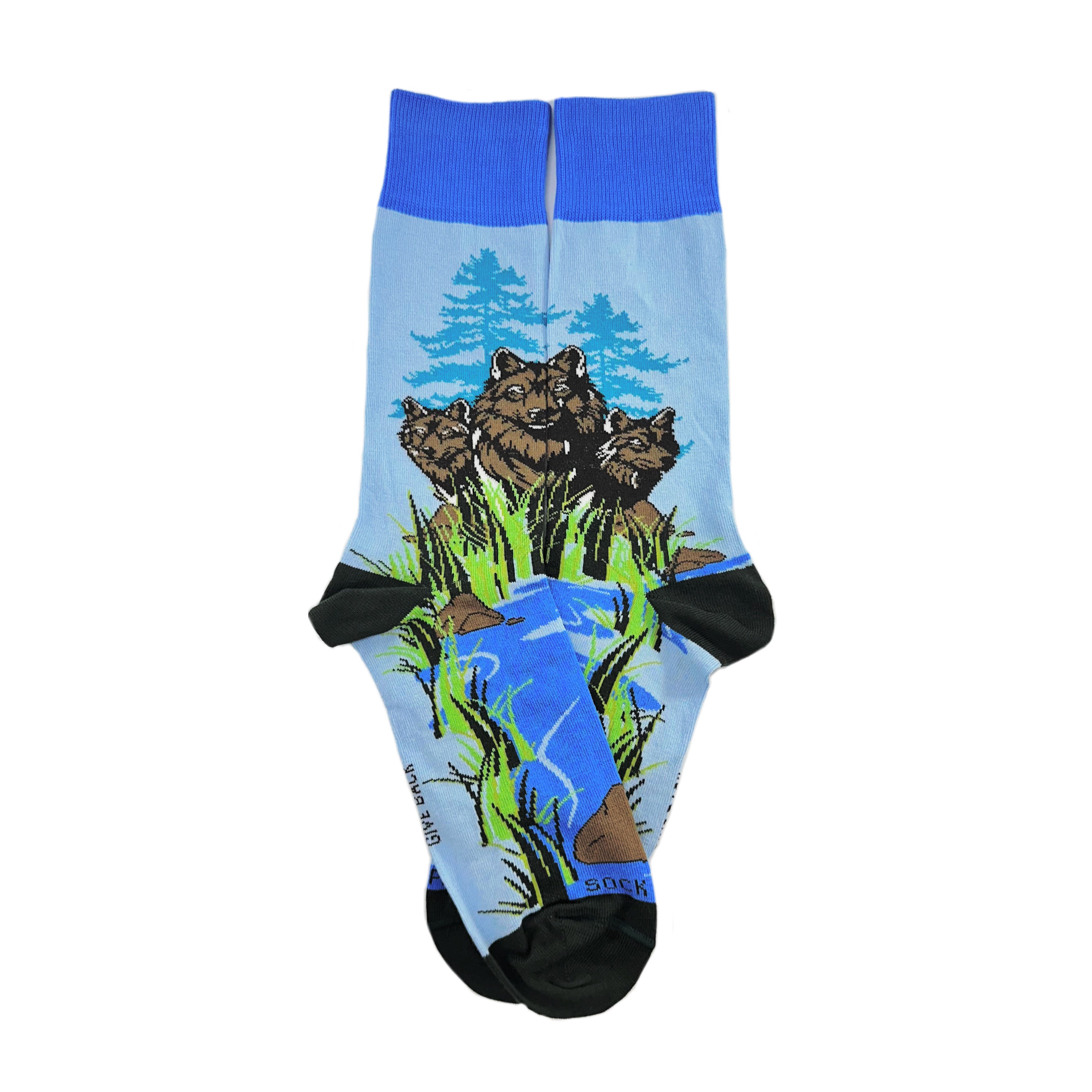 Forest Wolves Socks from the Sock Panda (Adult Large)